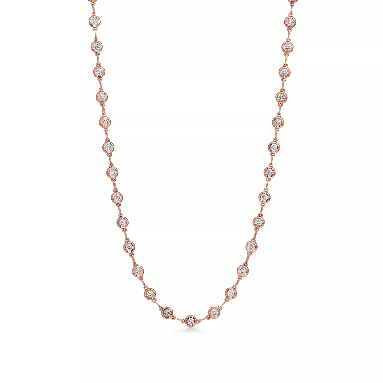 Diamonds by the Yard Continuous Necklace in 18k Rose Gold