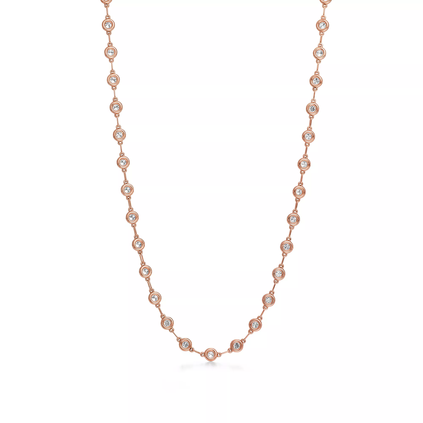 Diamonds by the Yard Continuous Necklace in 18k Rose Gold