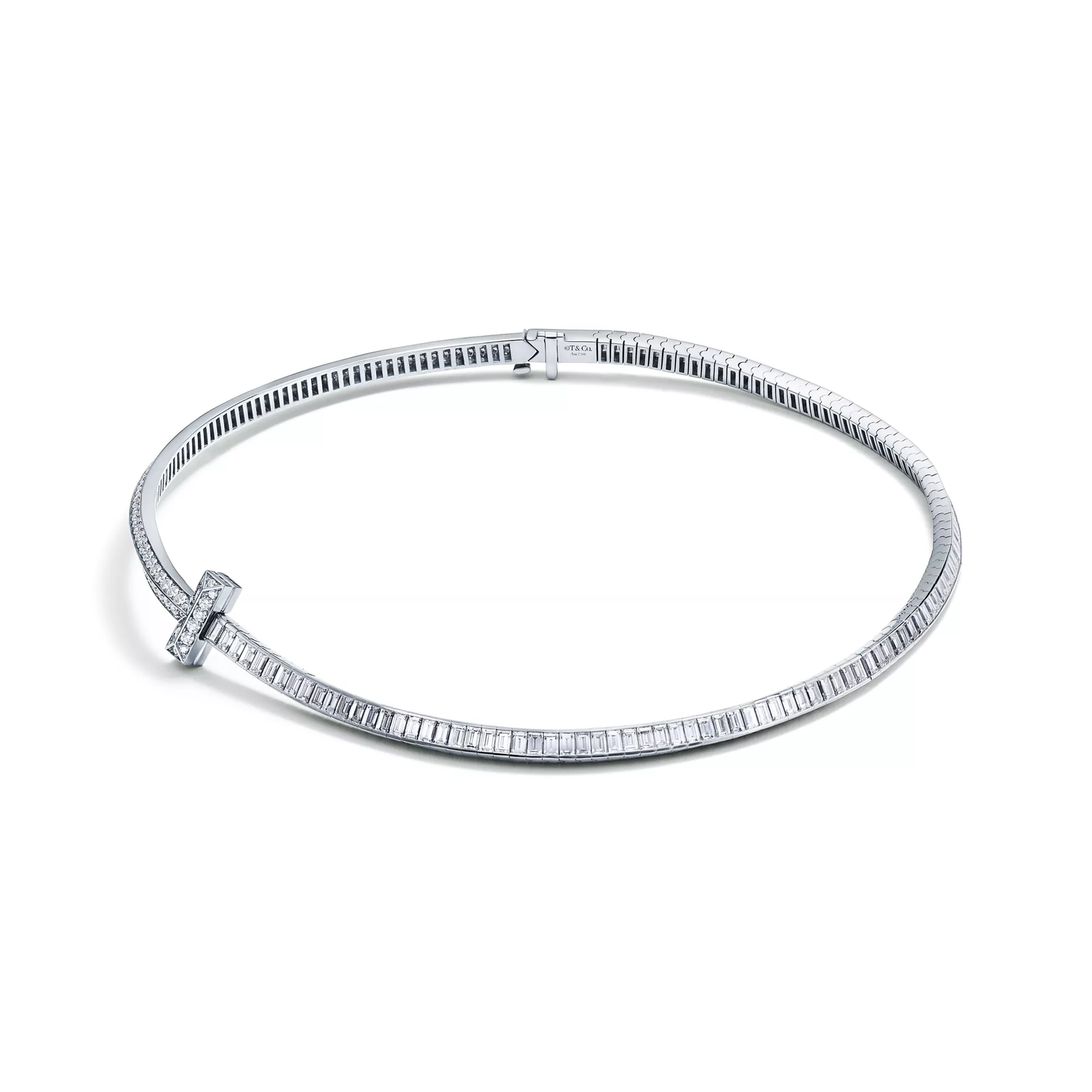 T1 Diamond Necklace in White Gold