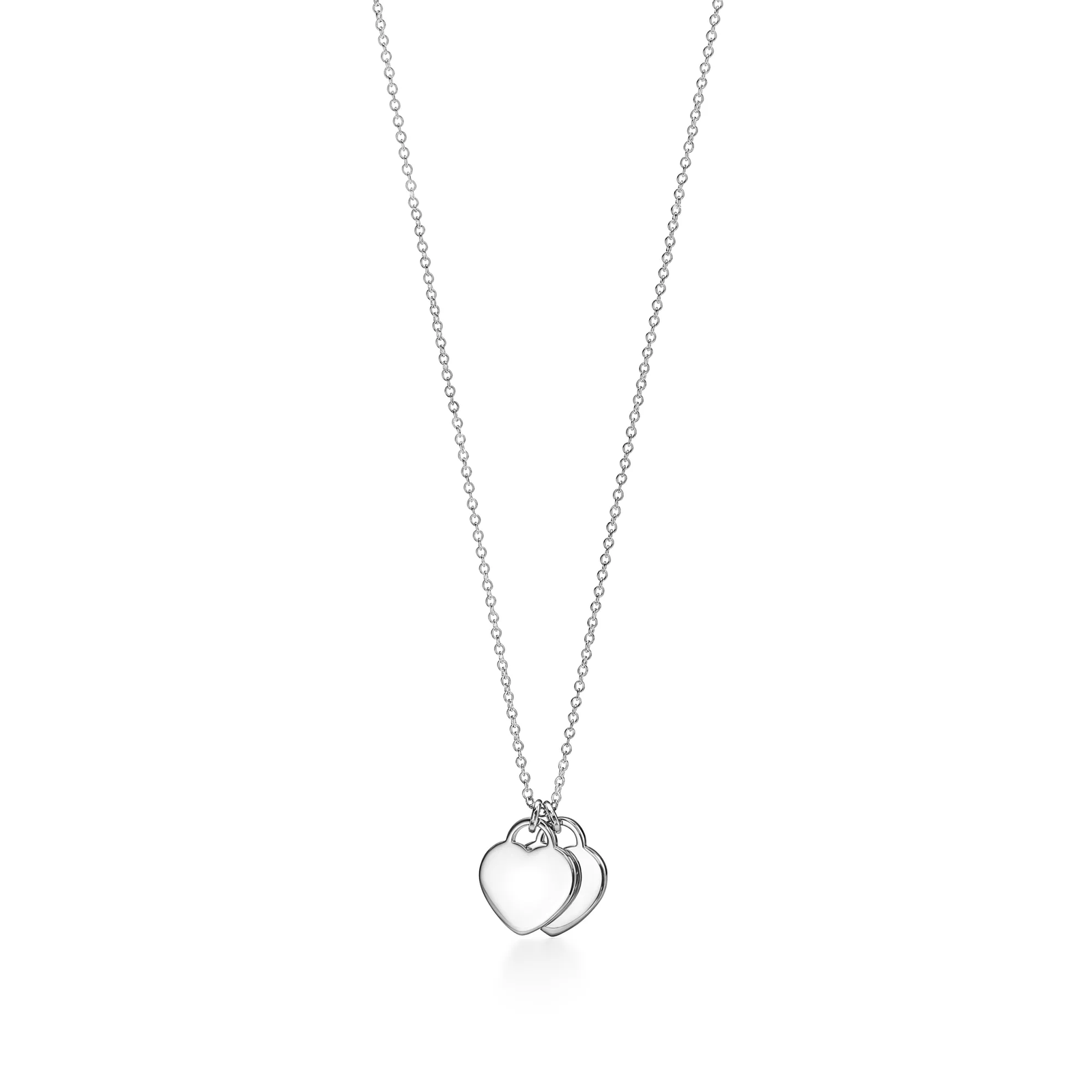 Heart Pendant in Silver, Tiffany Blue with a Diamond, Mini