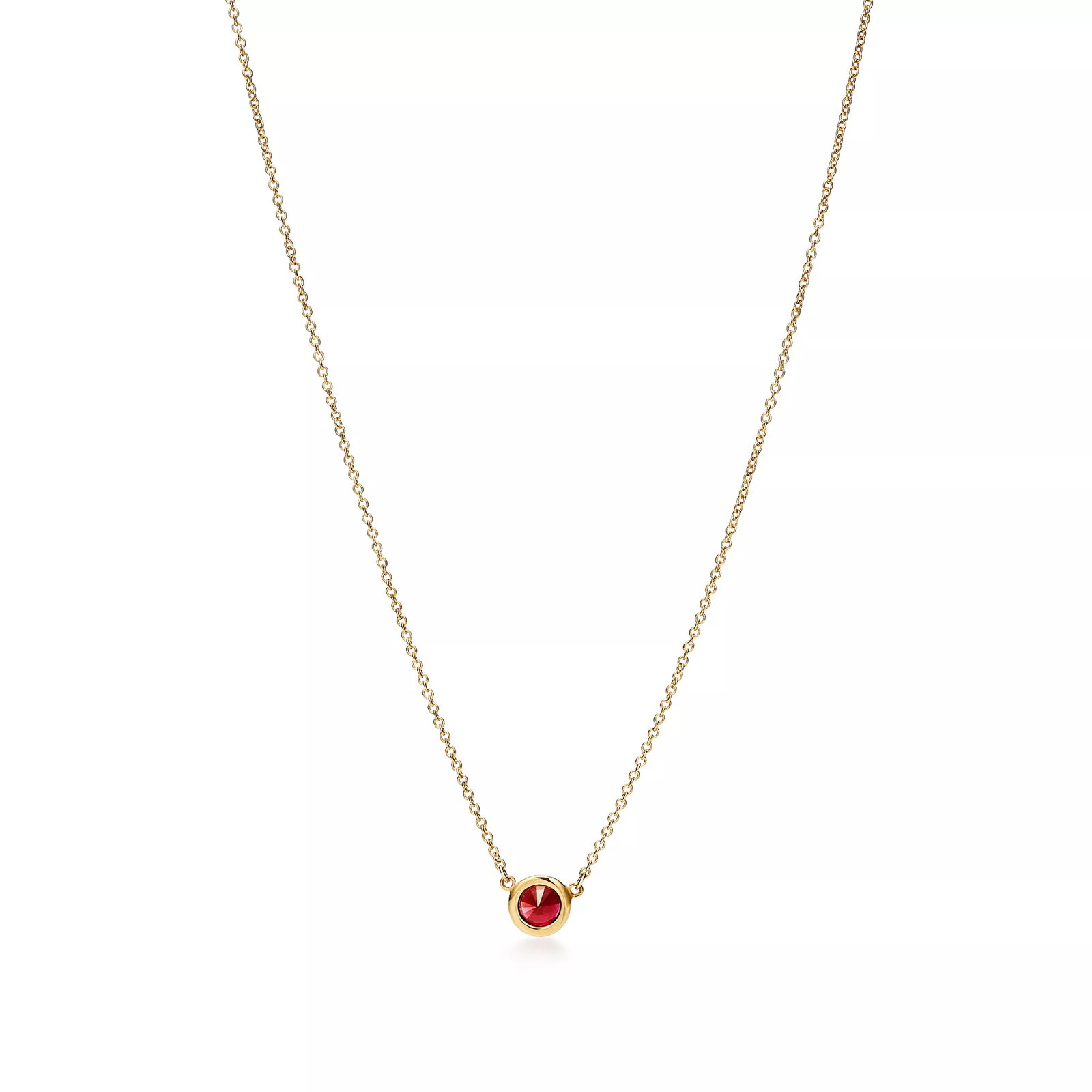 Color by the Yard Pendant in Yellow Gold with a Ruby