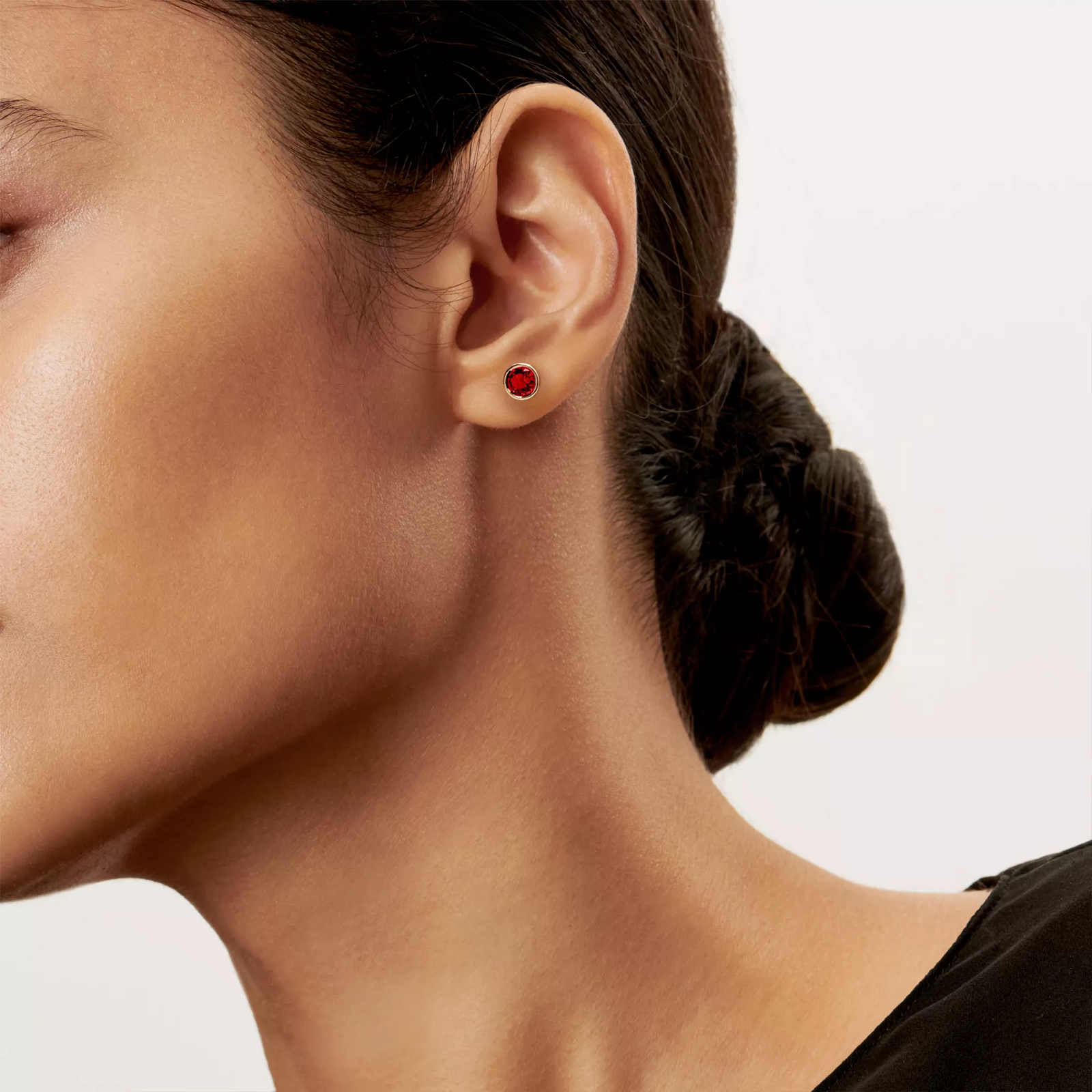 Color by the Yard Earrings in Yellow Gold with Rubies