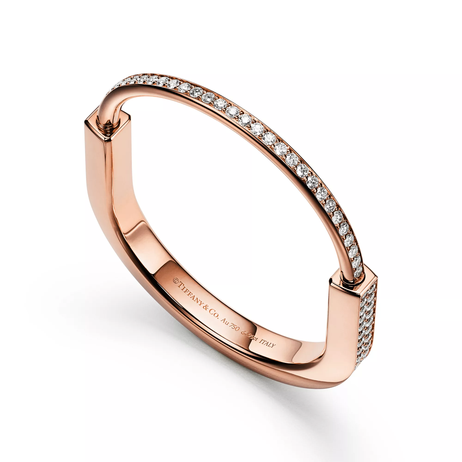 Bangle in Rose Gold with Full Pave Diamonds