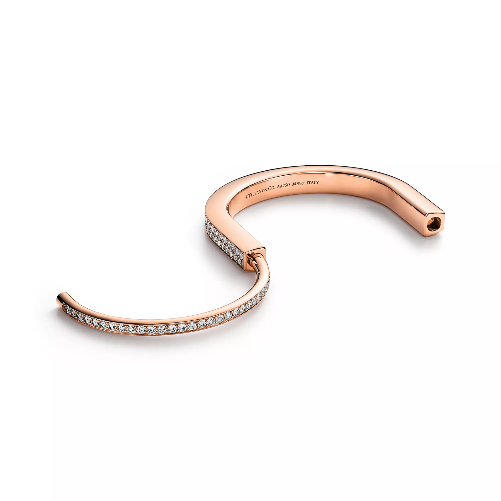 Bangle in Rose Gold with Full Pave Diamonds