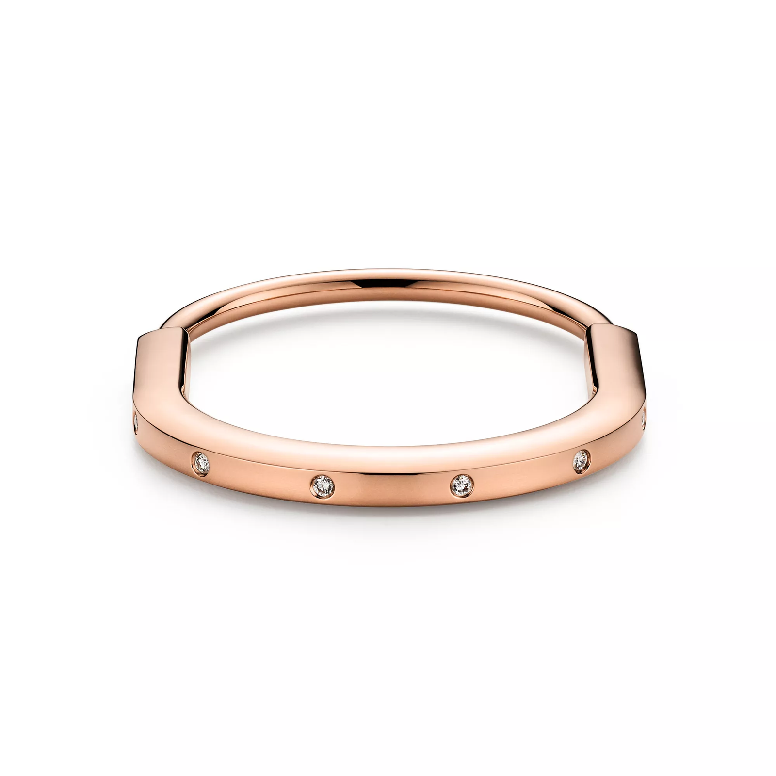 Bangle in Rose Gold with Diamond Accents