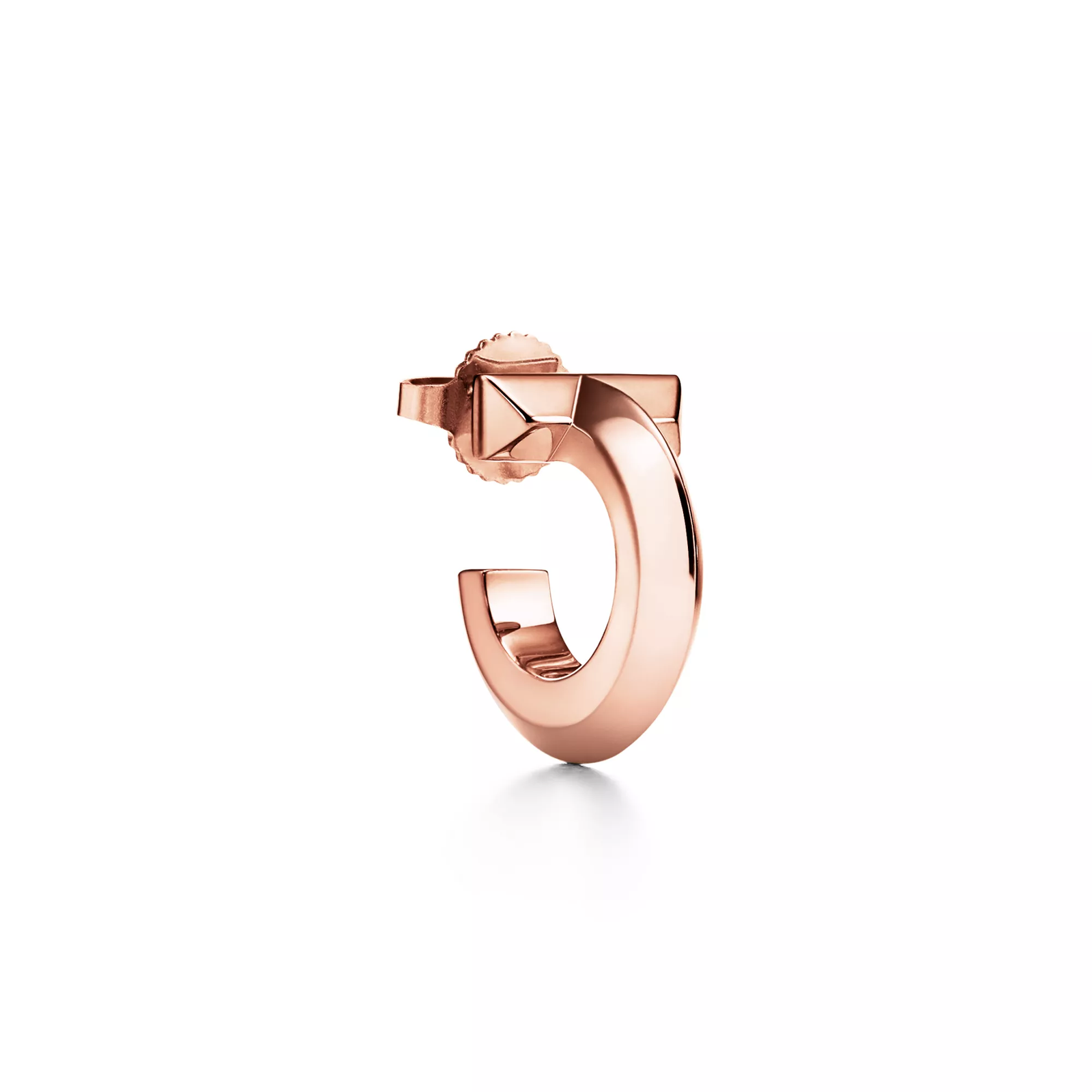 T1 Hoop Earrings in Rose Gold