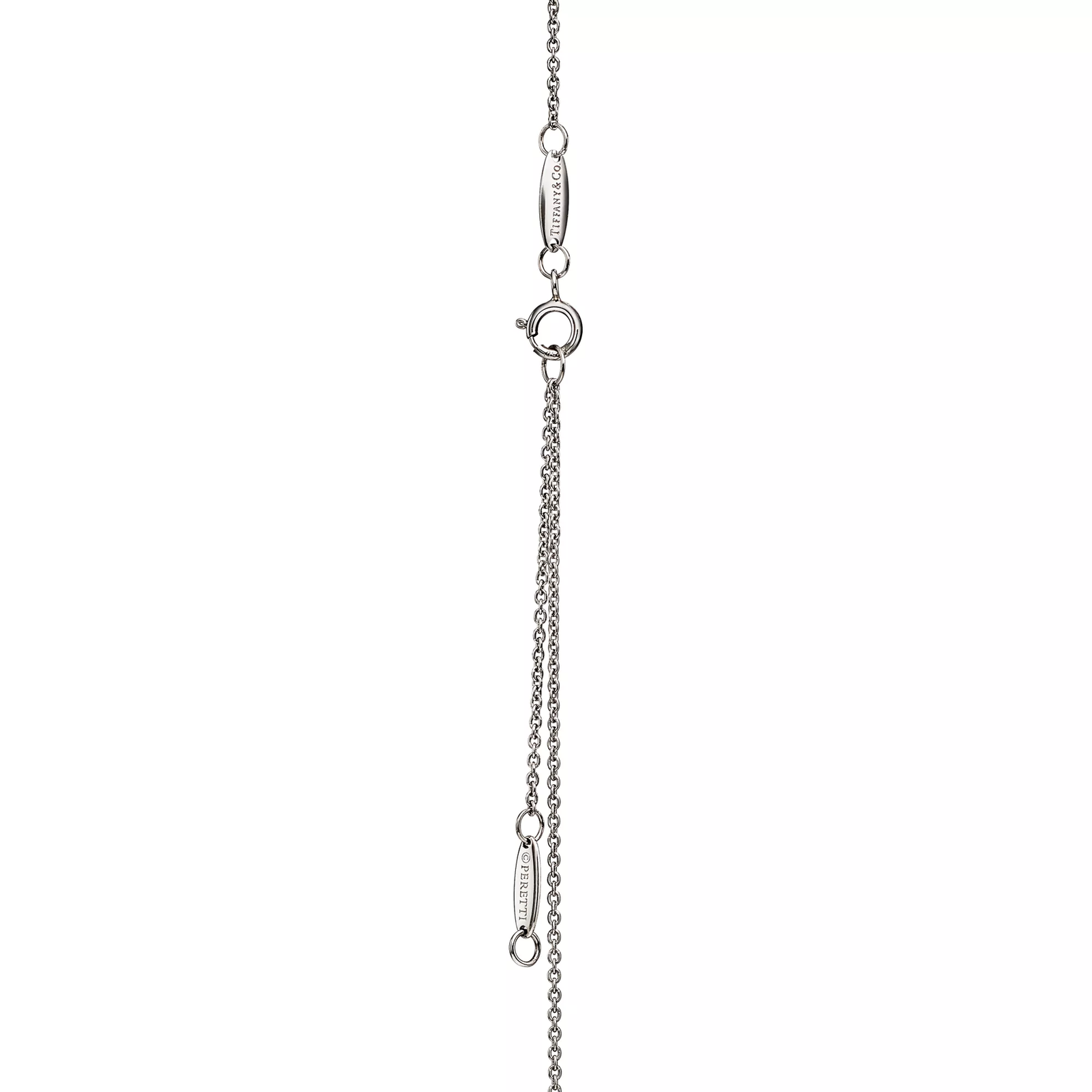 Bean design Pendant in Platinum with Pave Diamonds, 18 mm