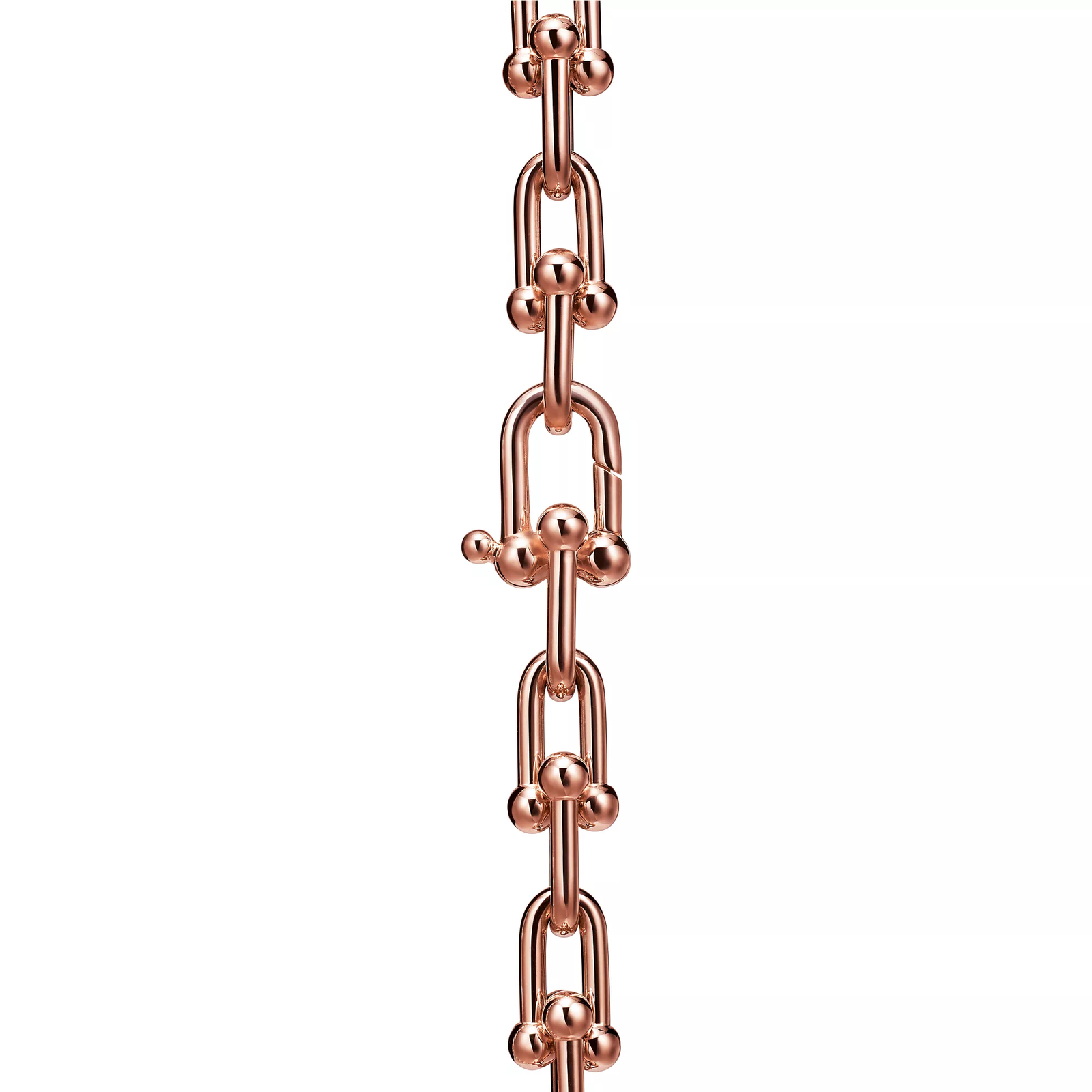 Medium Link Necklace in Rose Gold with Diamonds