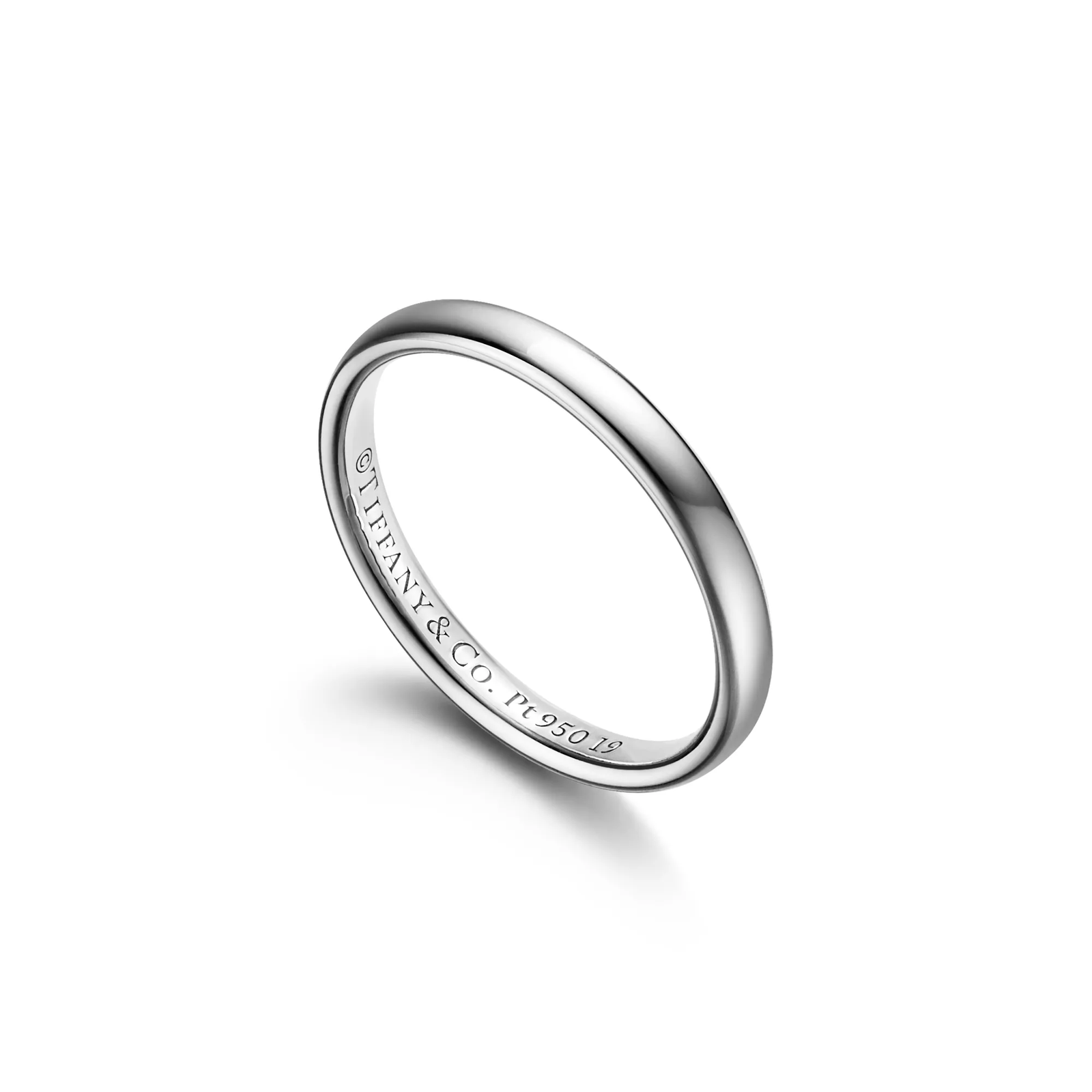 Wedding Band Ring in Platinum, 2.5 mm Wide