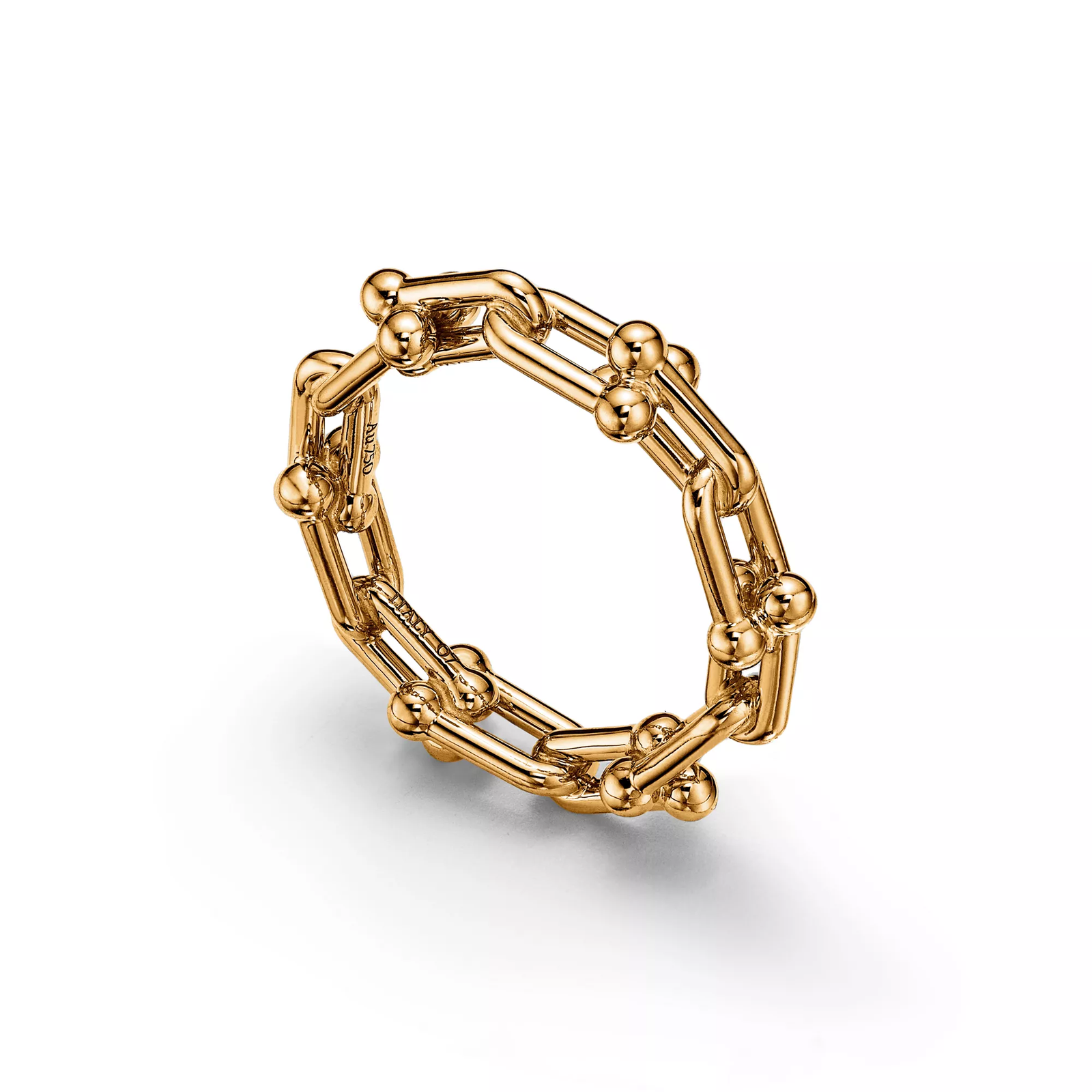 Micro Link Ring in Yellow Gold