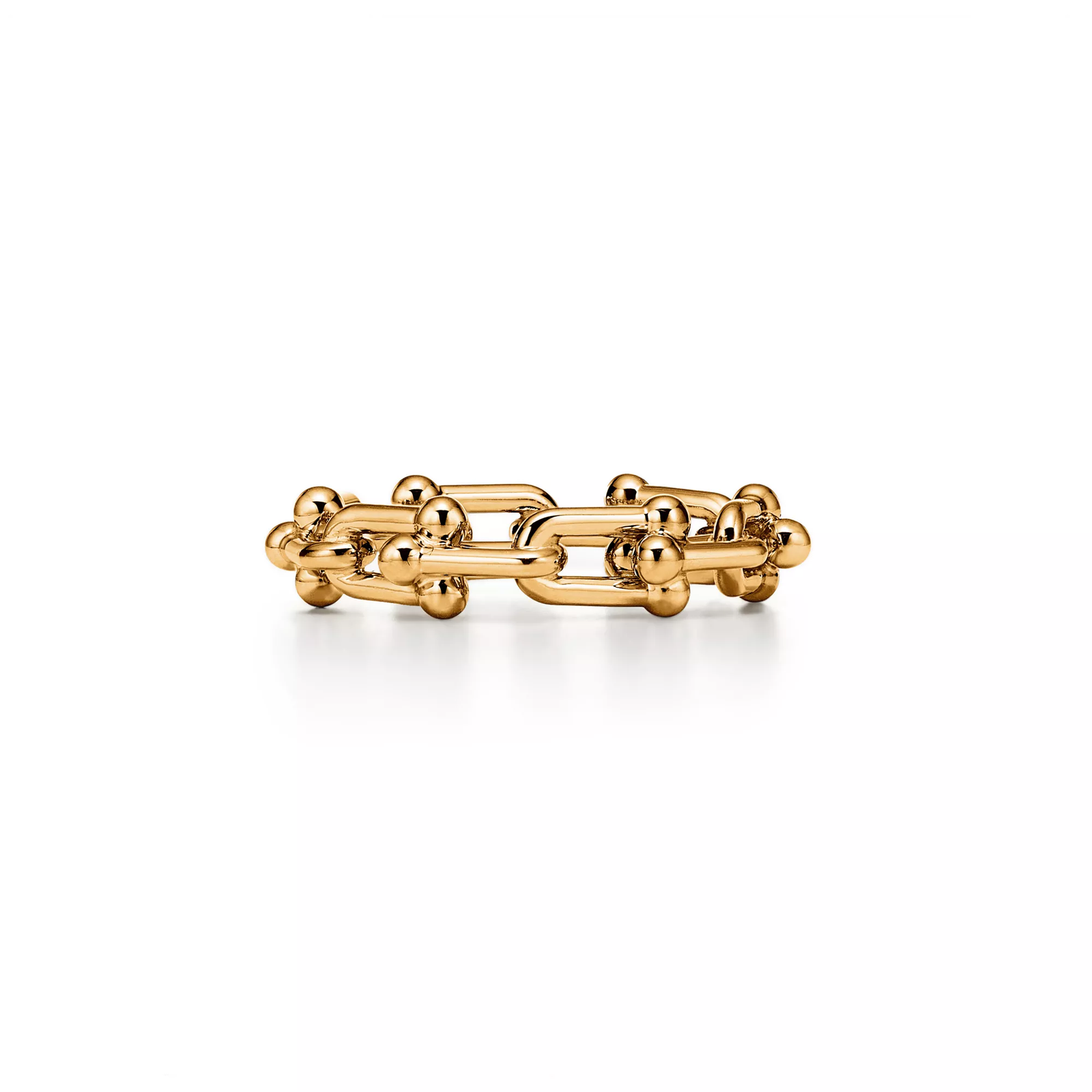 Micro Link Ring in Yellow Gold