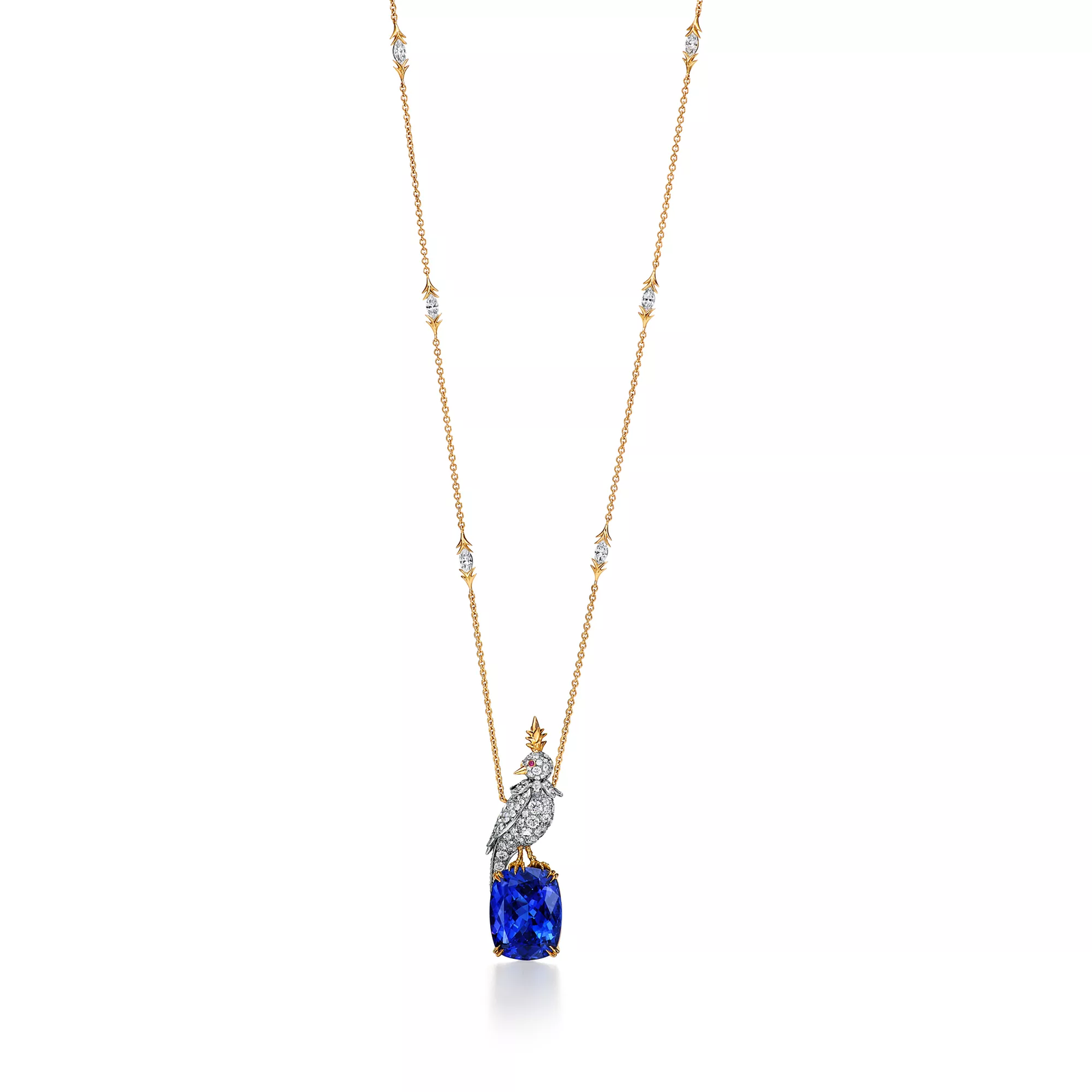 Pendant in Yellow Gold and Platinum