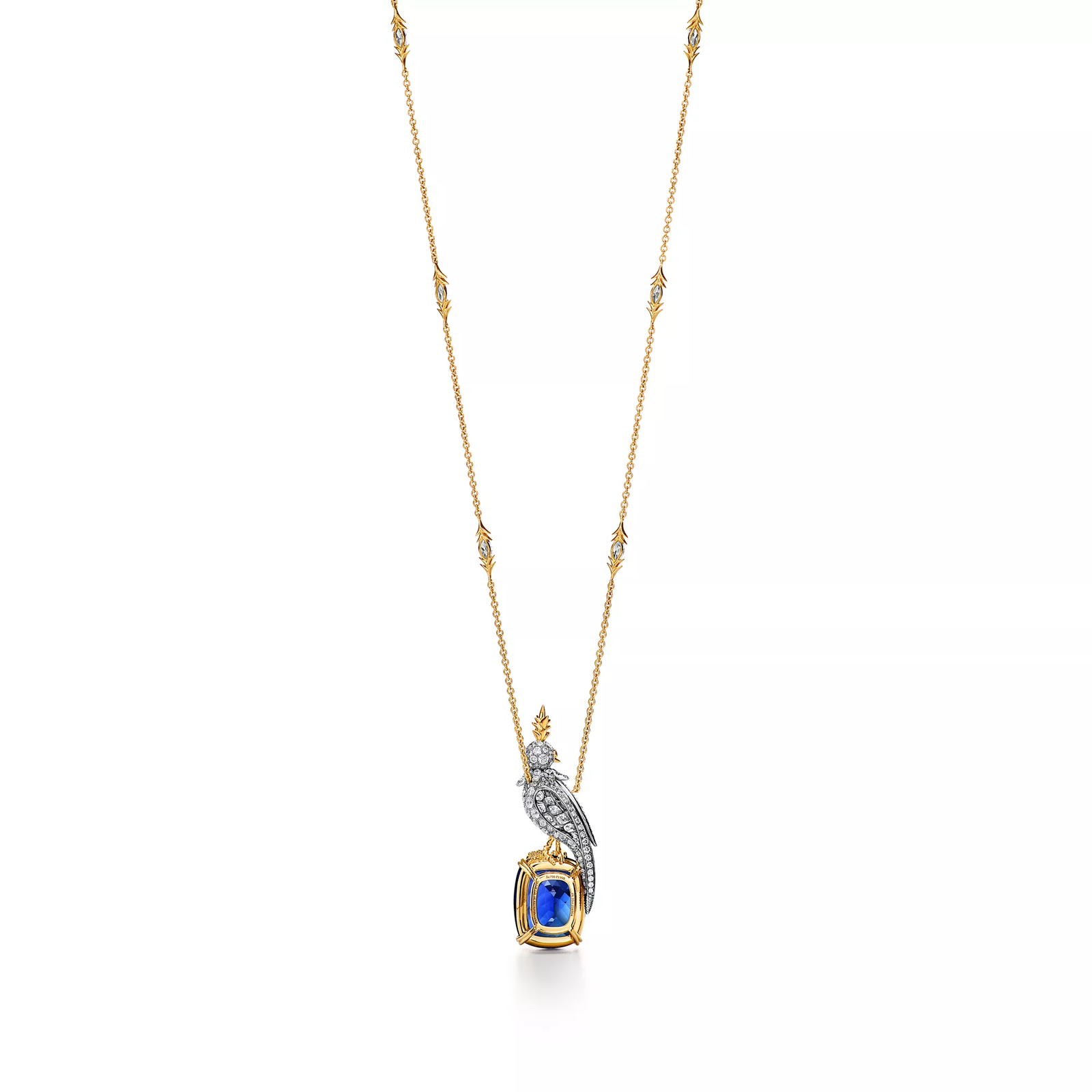 Pendant in Yellow Gold and Platinum