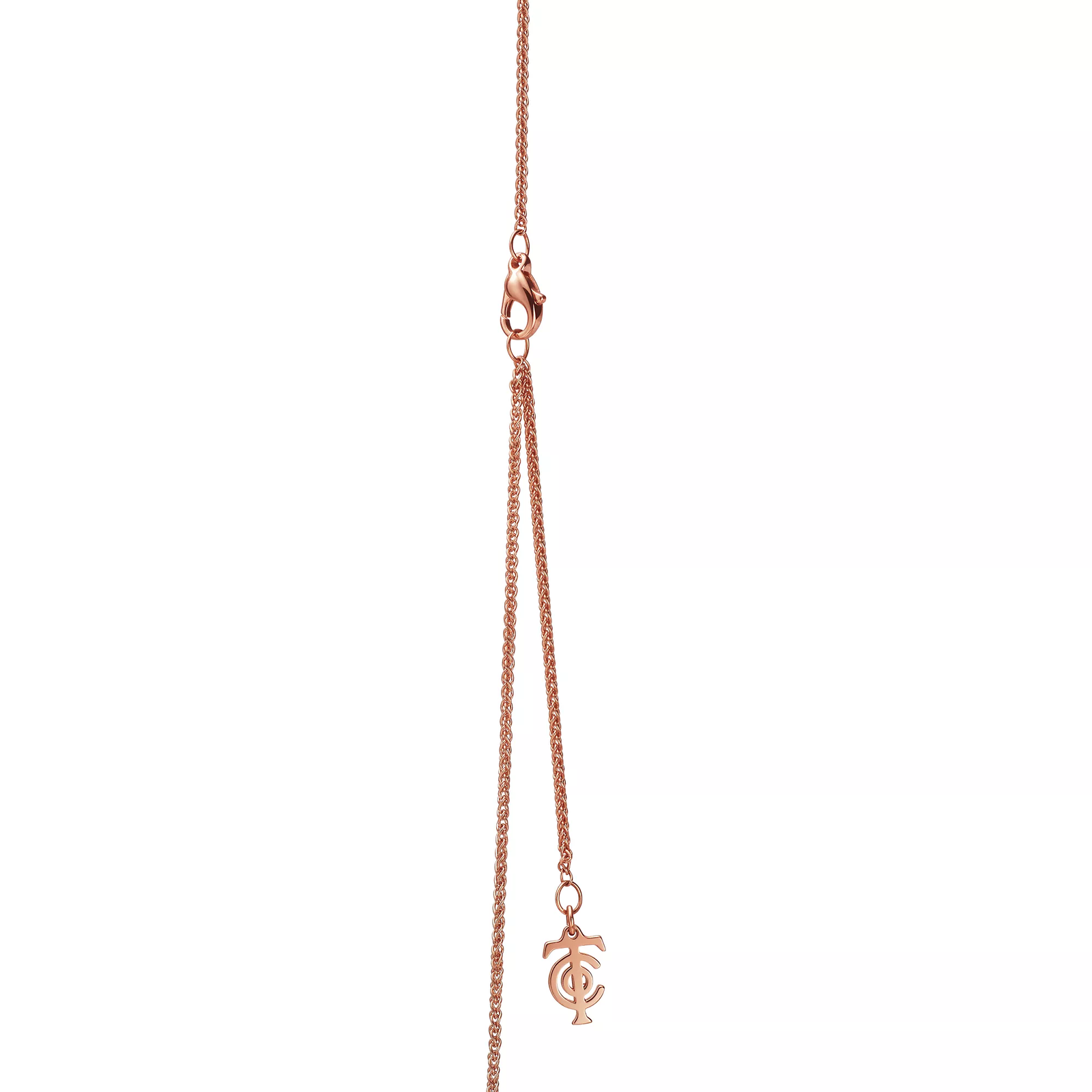 Small Key Pendant in Rose Gold with Diamonds