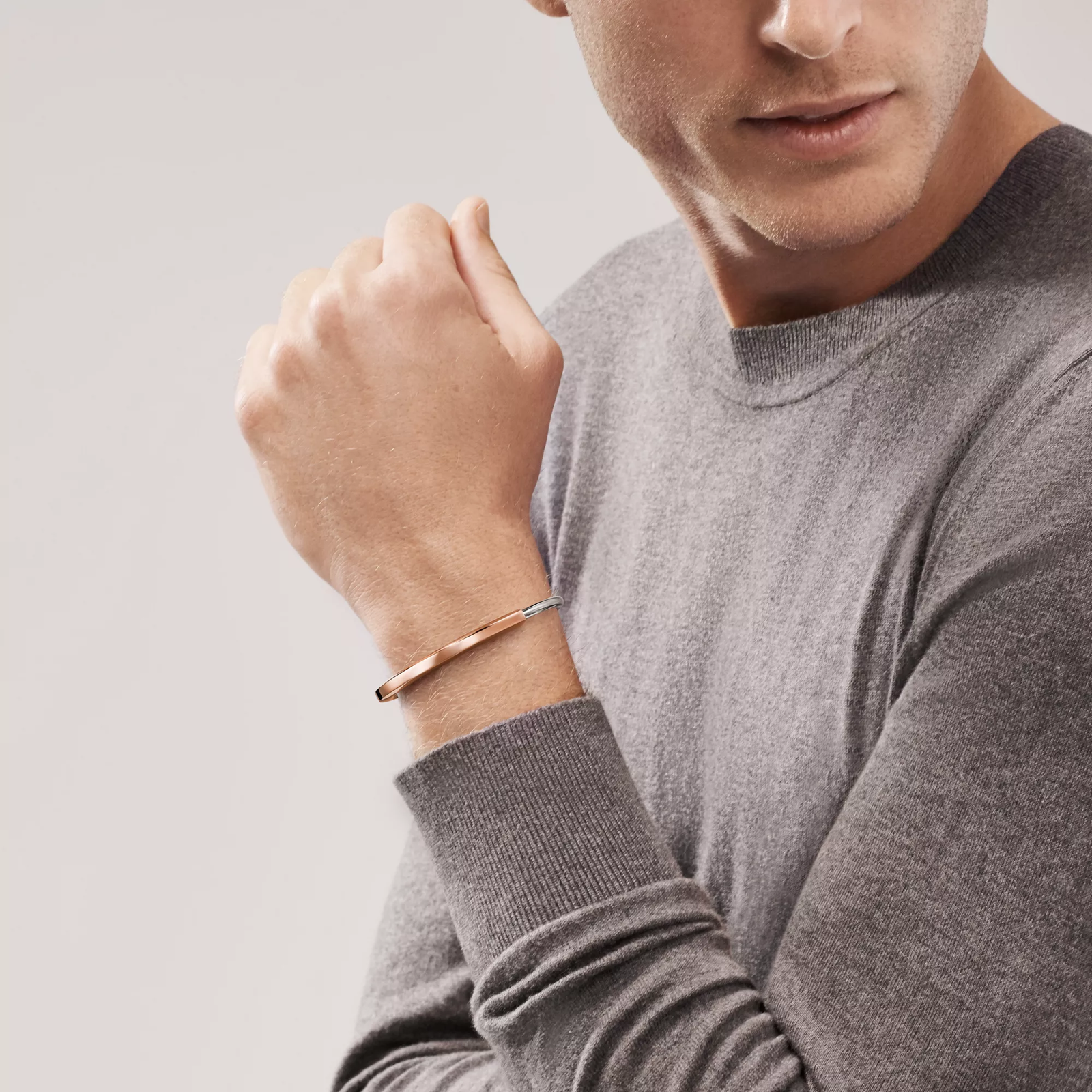 Bangle in Rose and White Gold