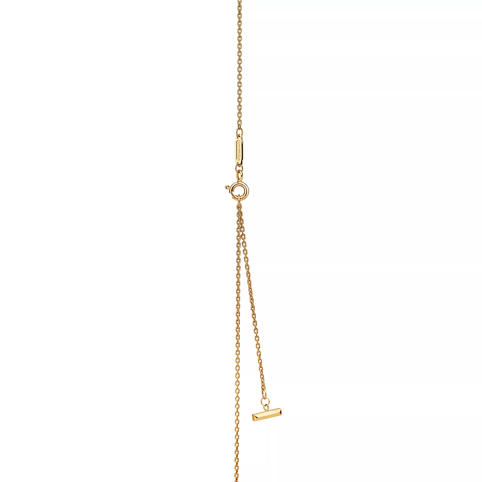 T1 Narrow Circle Pendant in Yellow Gold with Pave Diamonds