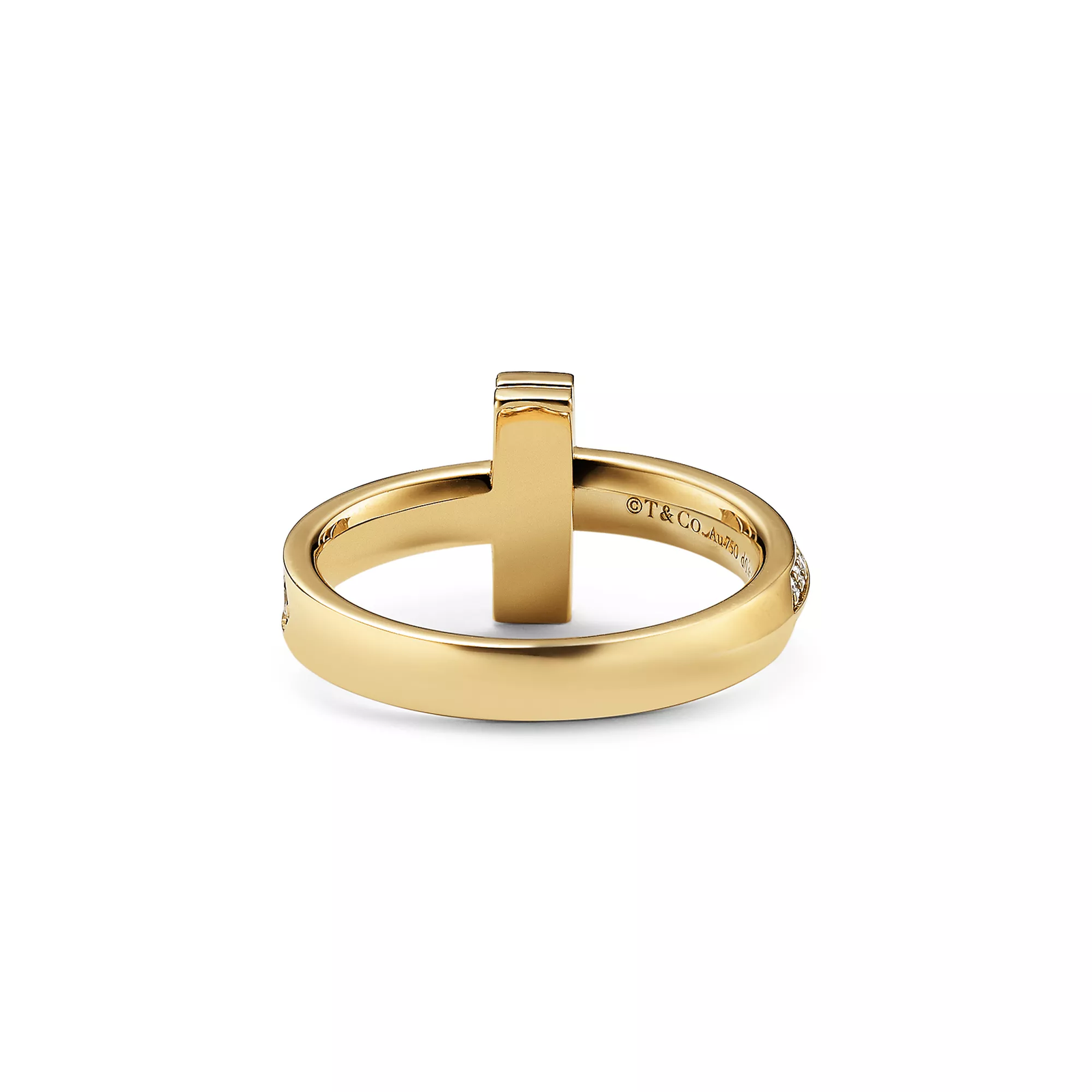 T1 Narrow Ring in Yellow Gold with Diamonds