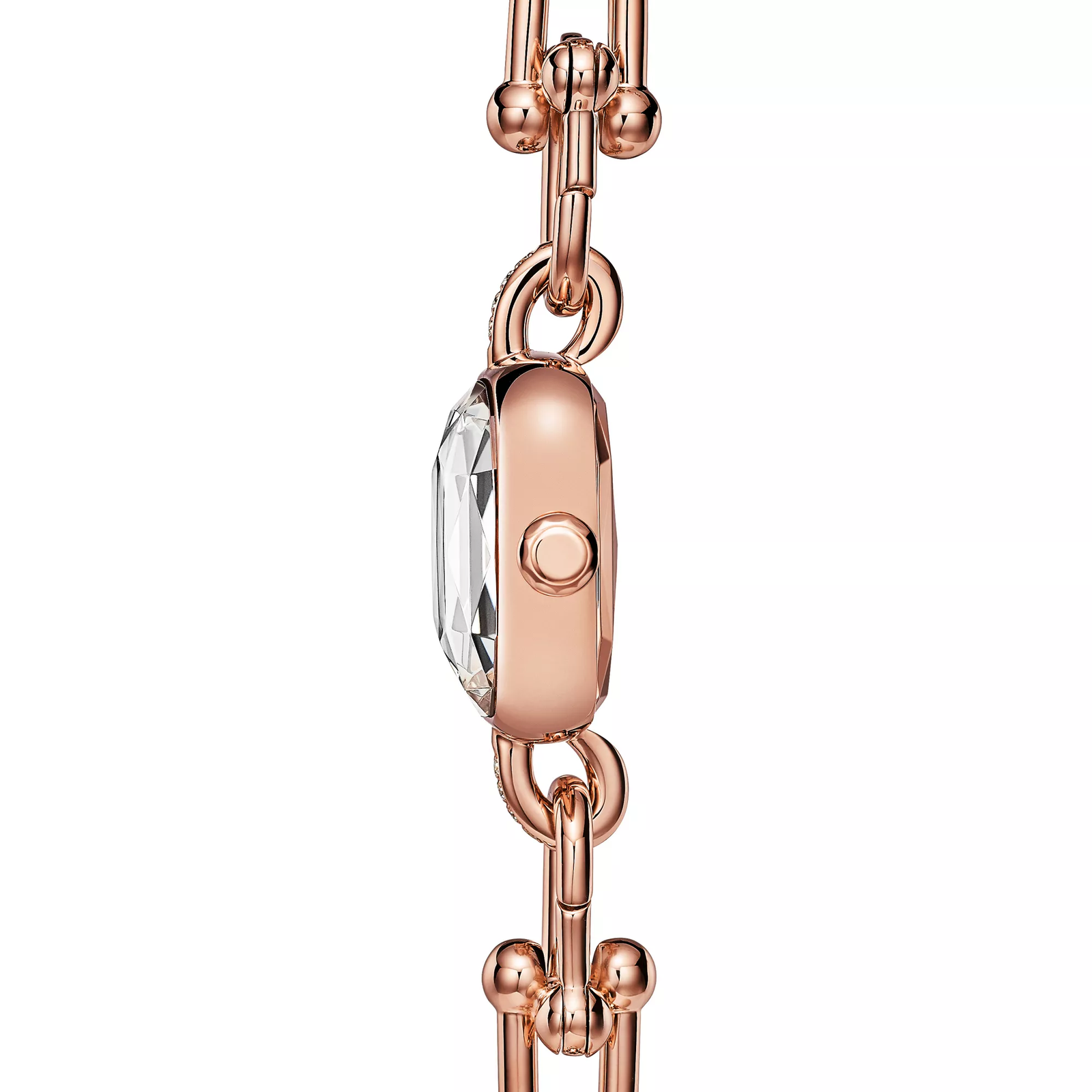 Watch in Rose Gold with Diamonds and White Mother-of-pearl