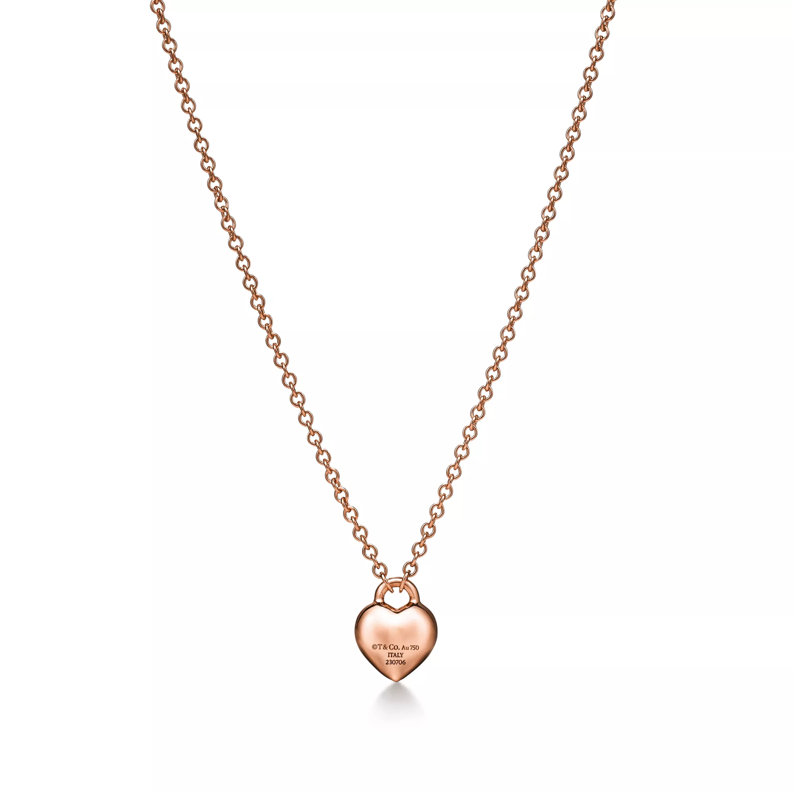Full Heart Pendant in Rose Gold
