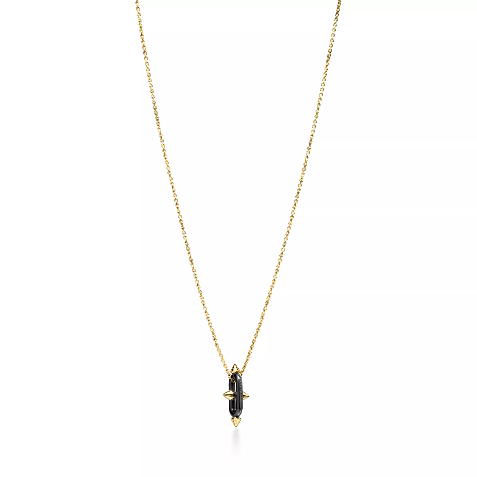 Pendant in Titanium and Yellow Gold