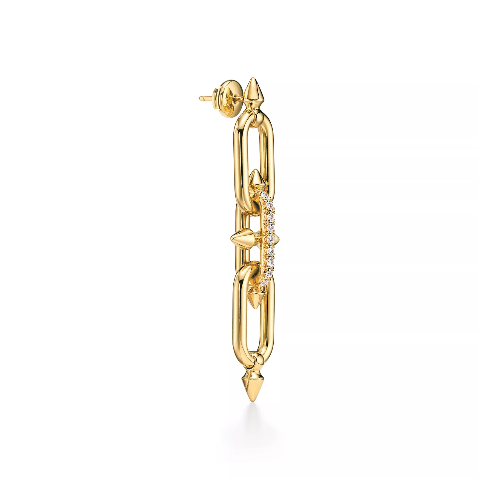 Earrings in Yellow Gold with Diamonds