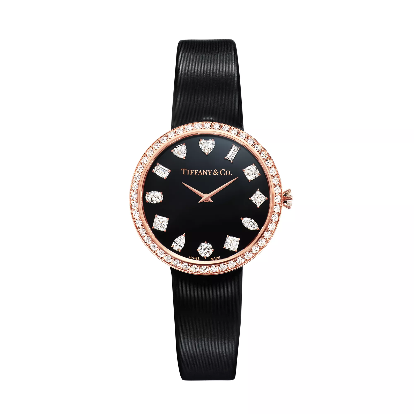 32 mm Round Watch in Rose Gold with Diamonds