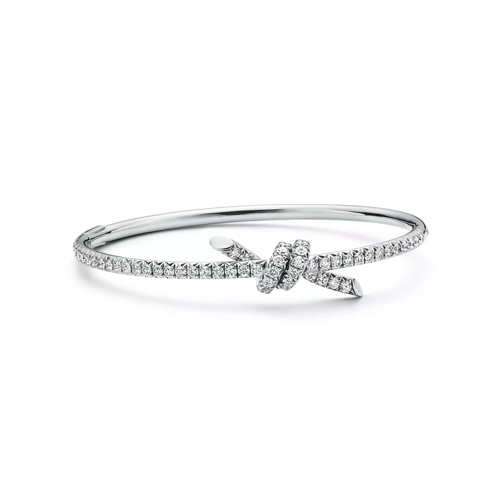 Bangle in White Gold with Diamonds