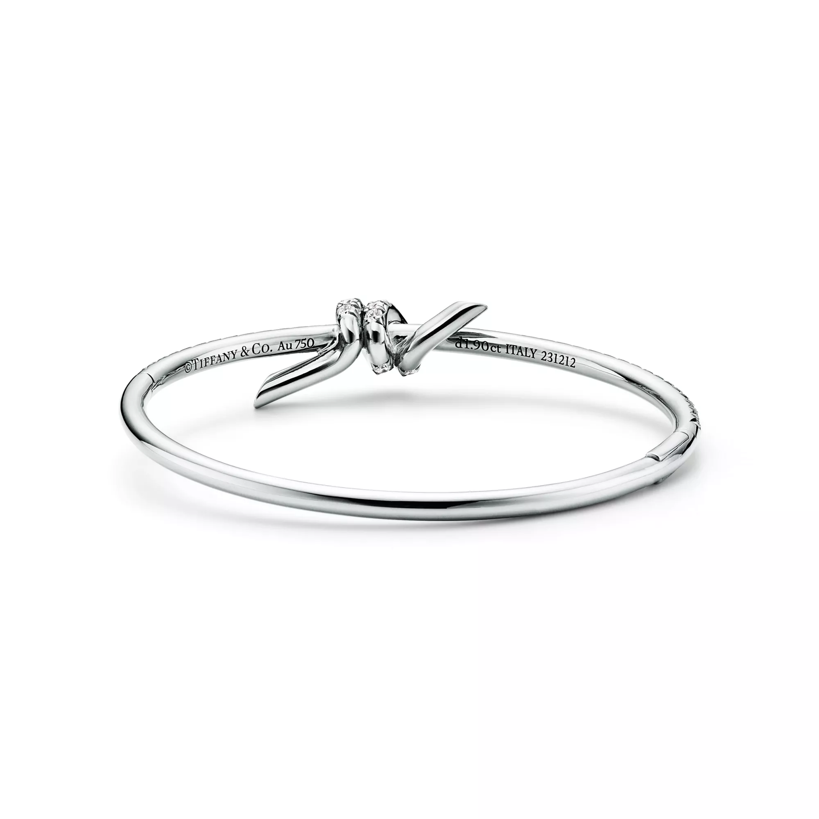 Bangle in White Gold with Diamonds