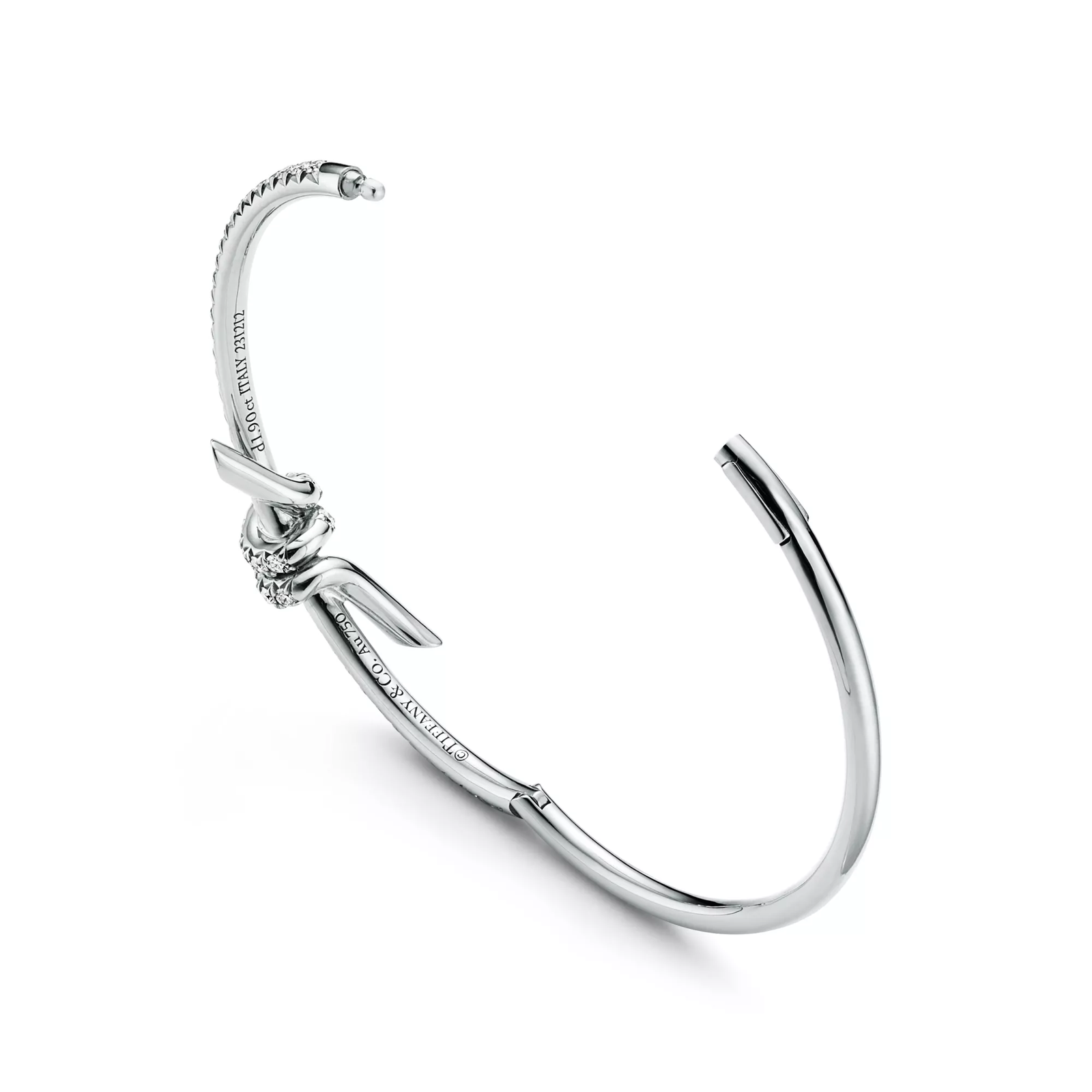 Bangle in White Gold with Diamonds