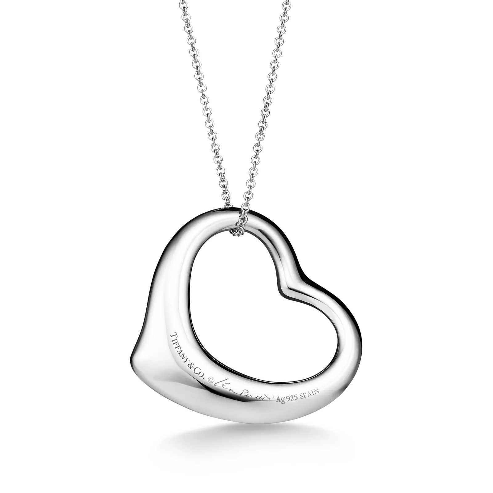 Open Heart Pendant in Sterling Silver