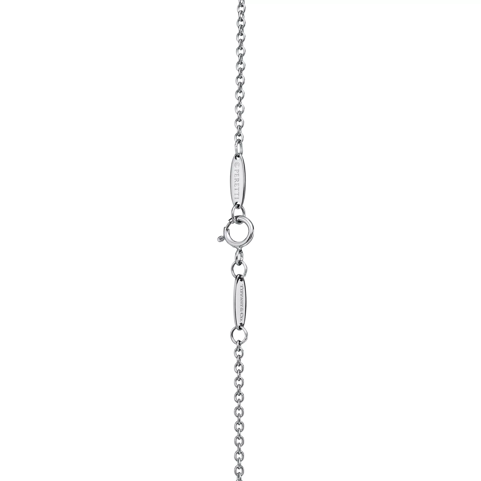 Open Heart Necklace in Platinum with Pave Diamonds