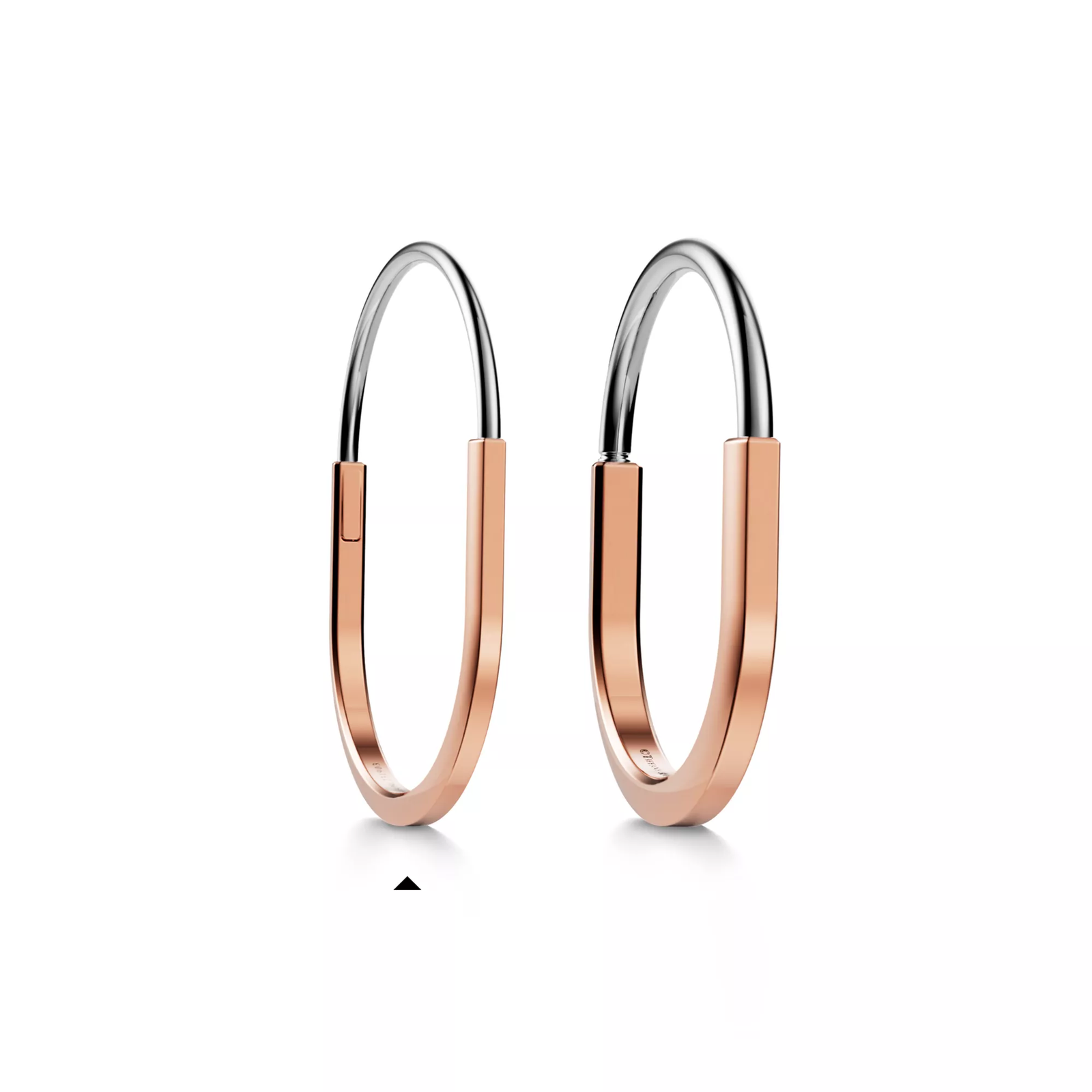 Narrow Bangle in Rose and White Gold
