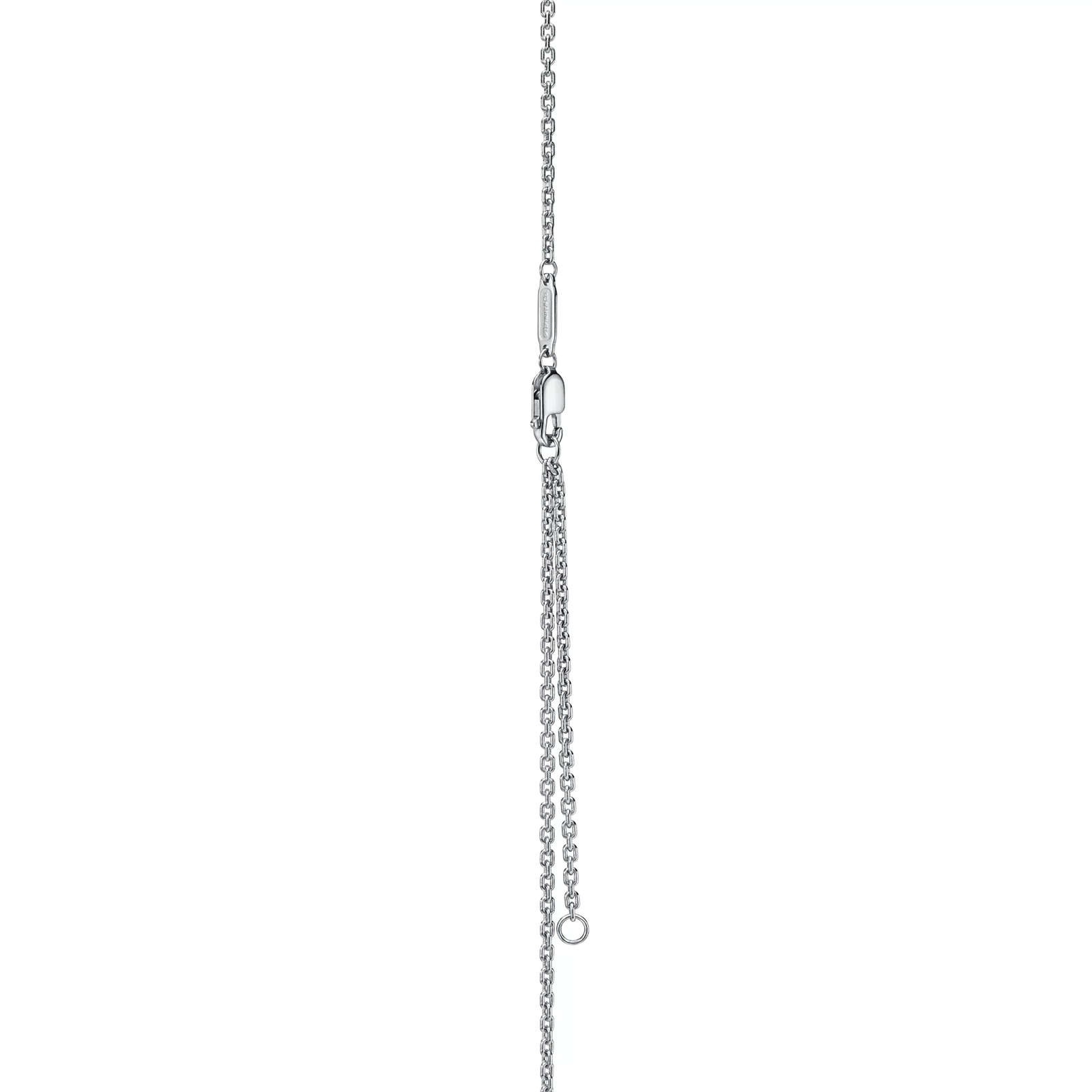 Small Lock Pendant in White Gold with Pave Diamonds
