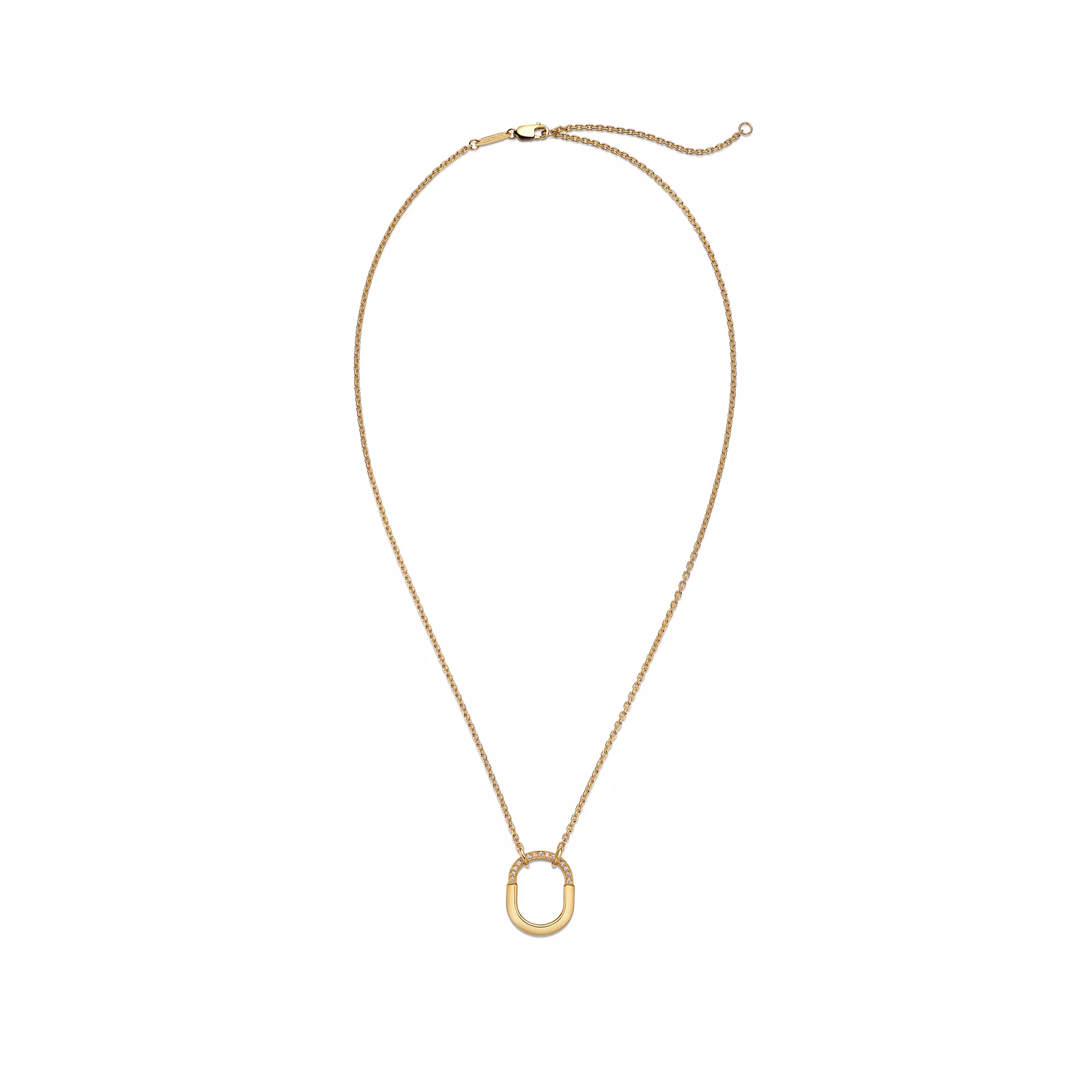 Small Pendant in Yellow Gold with Diamonds