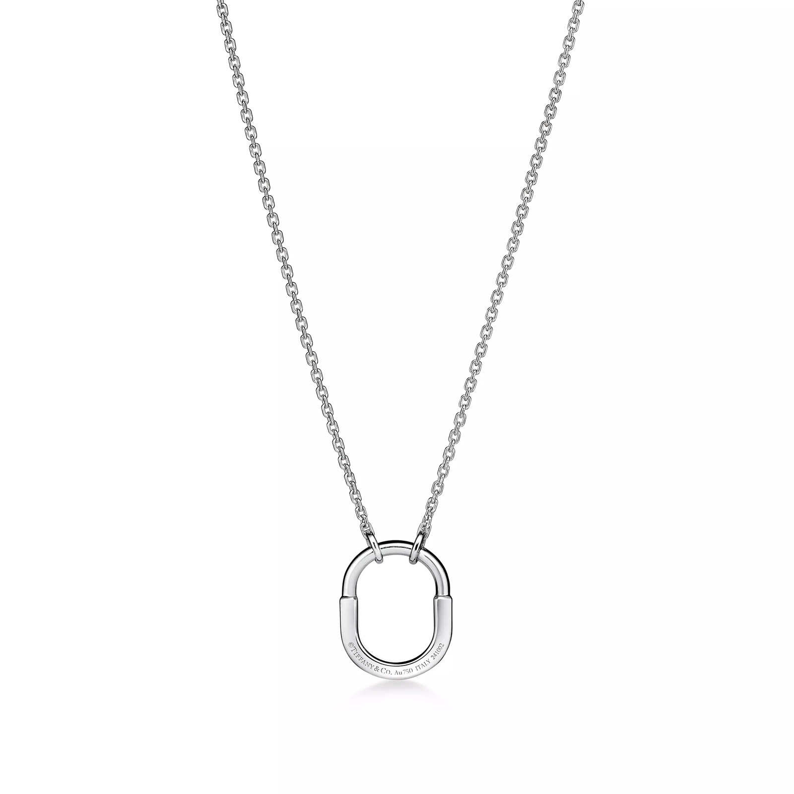 Small Pendant in White Gold with Diamonds