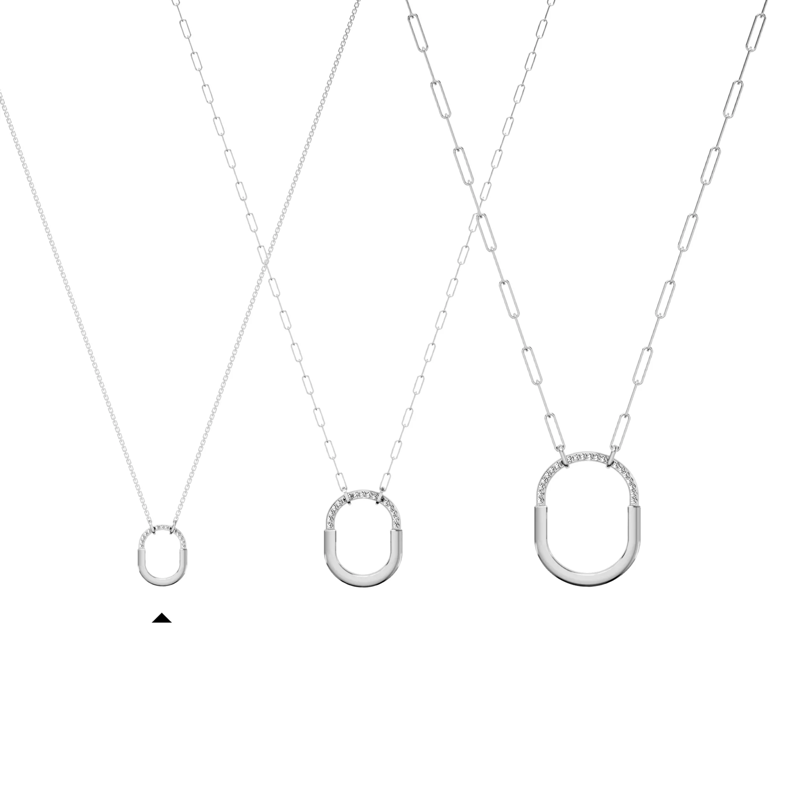 Small Pendant in White Gold with Diamonds