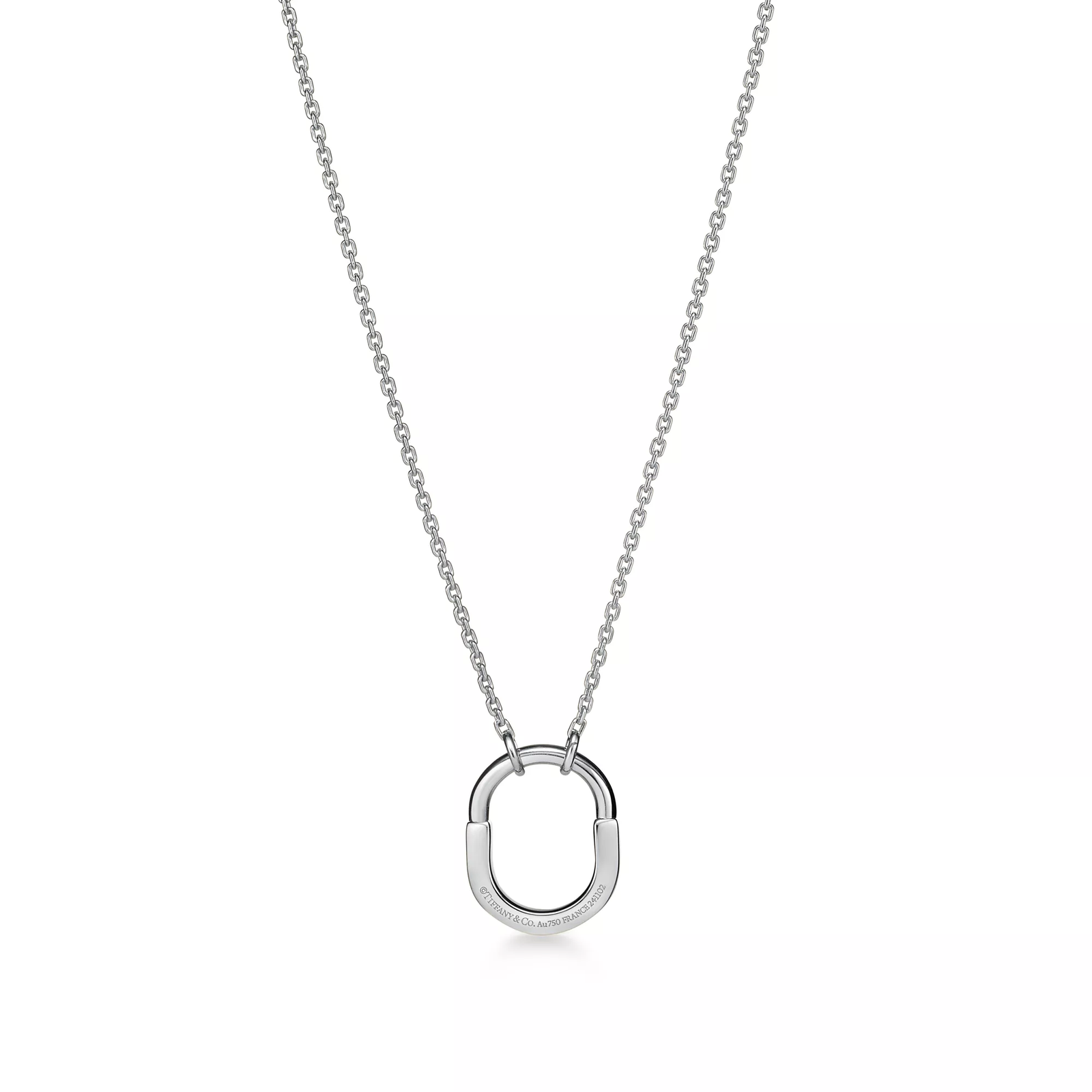 Small Pendant in White Gold