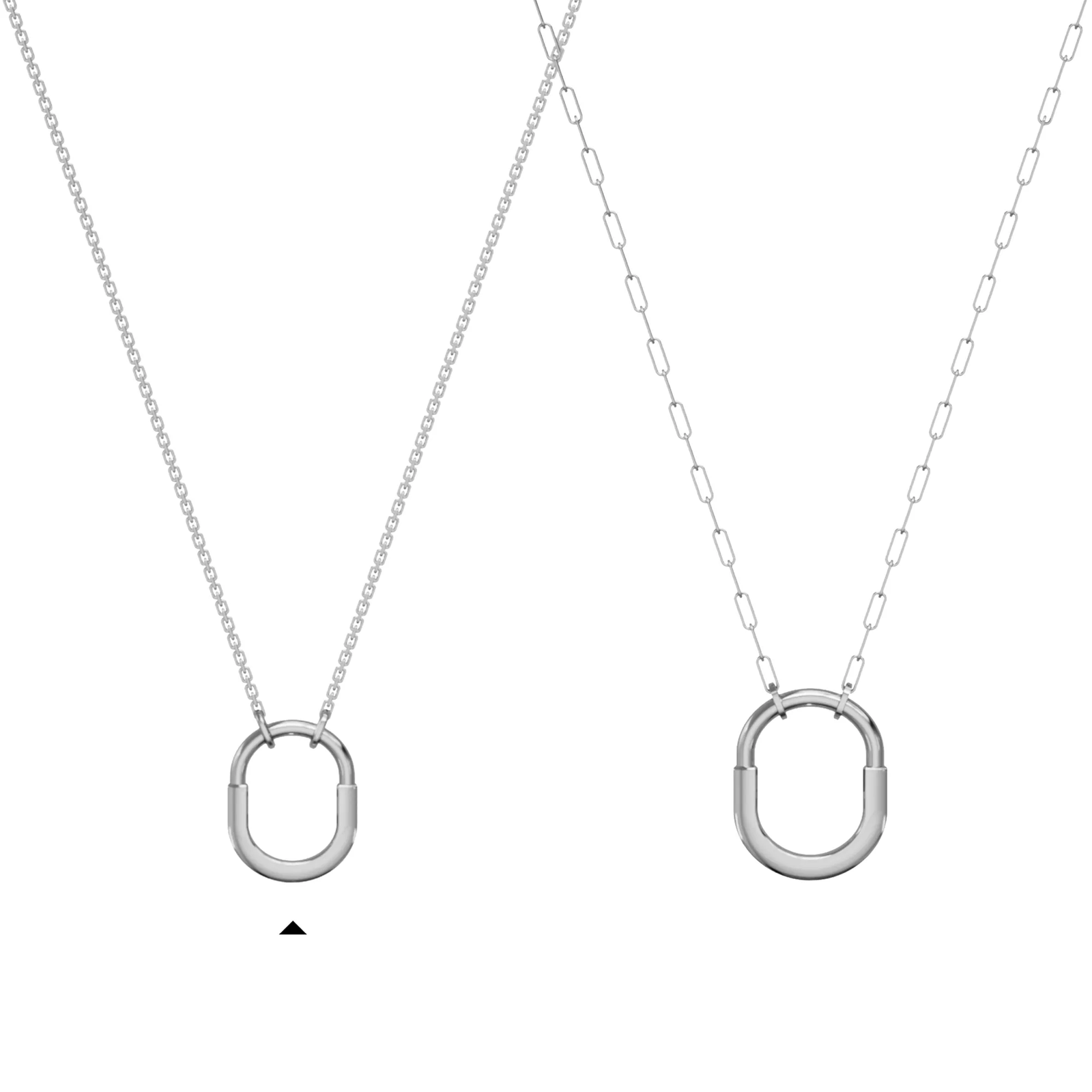 Small Pendant in White Gold