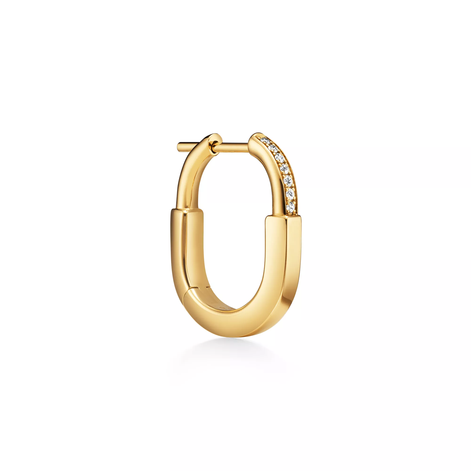 Small Earrings in Yellow Gold with Diamonds