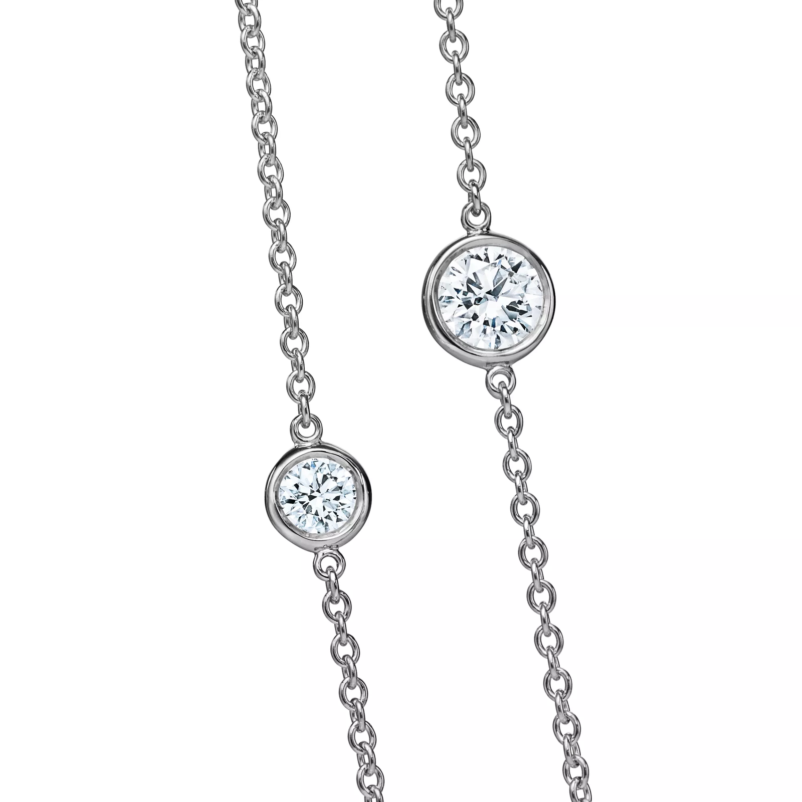 Diamonds by the Yard Sprinkle Necklace in Platinum
