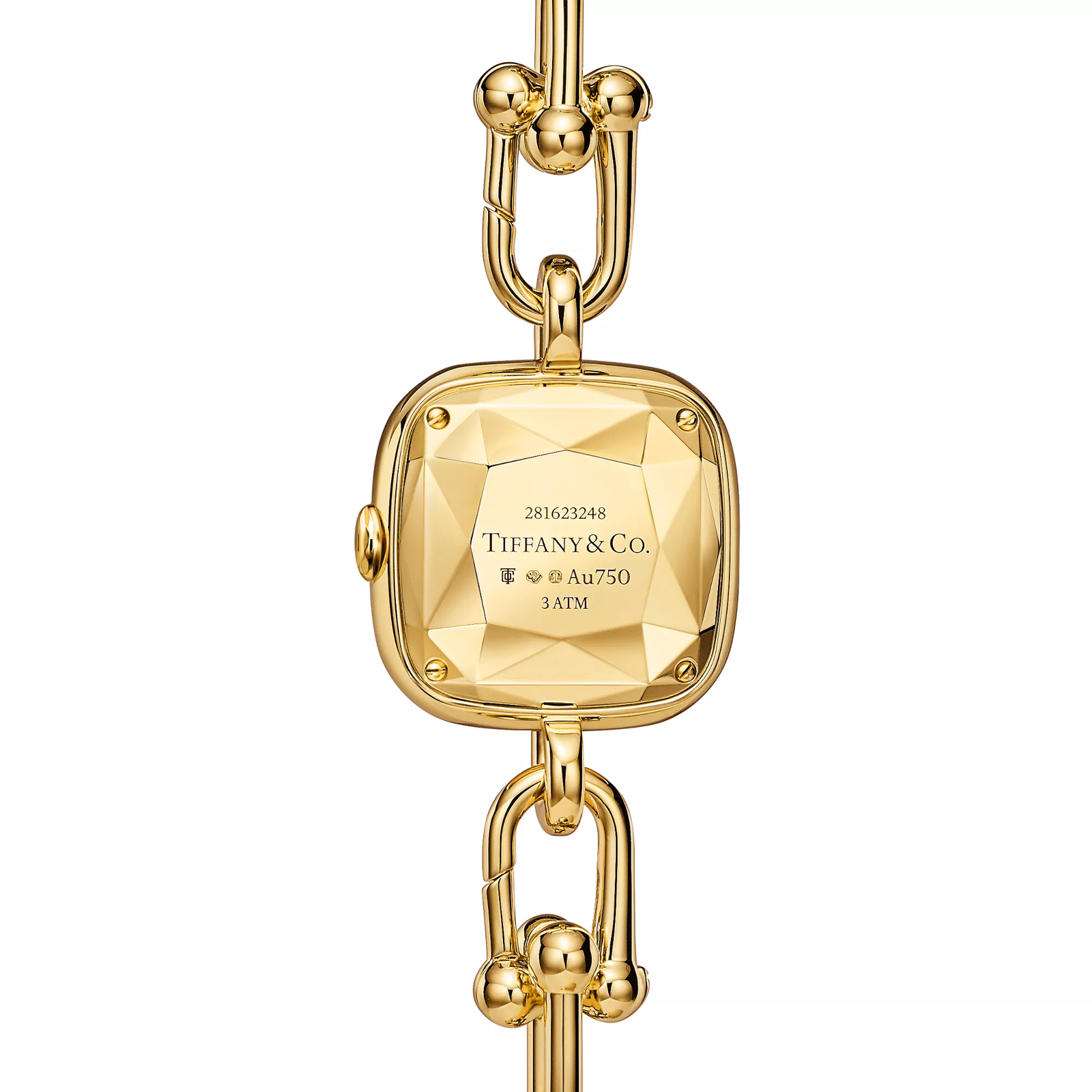 Watch in Yellow Gold with Diamonds and White Mother-of-pearl