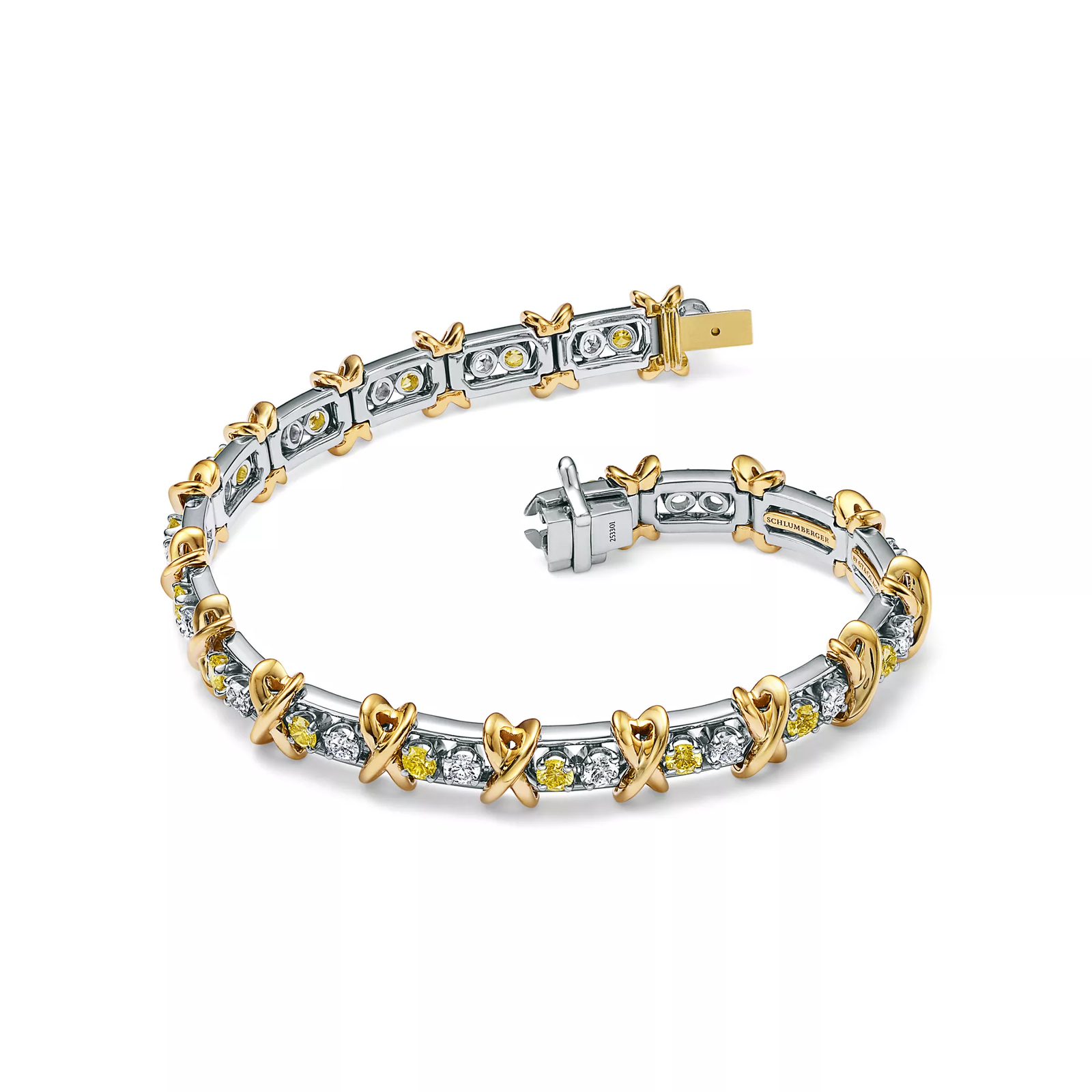 Bracelet with Yellow and White Diamonds