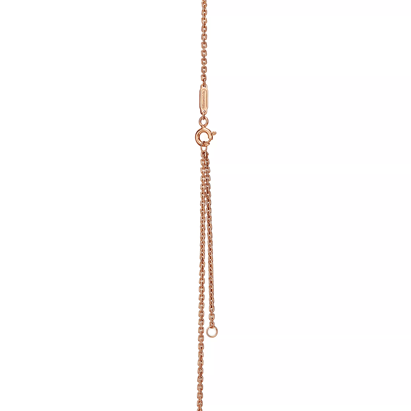 Small Double Link Pendant in Rose Gold