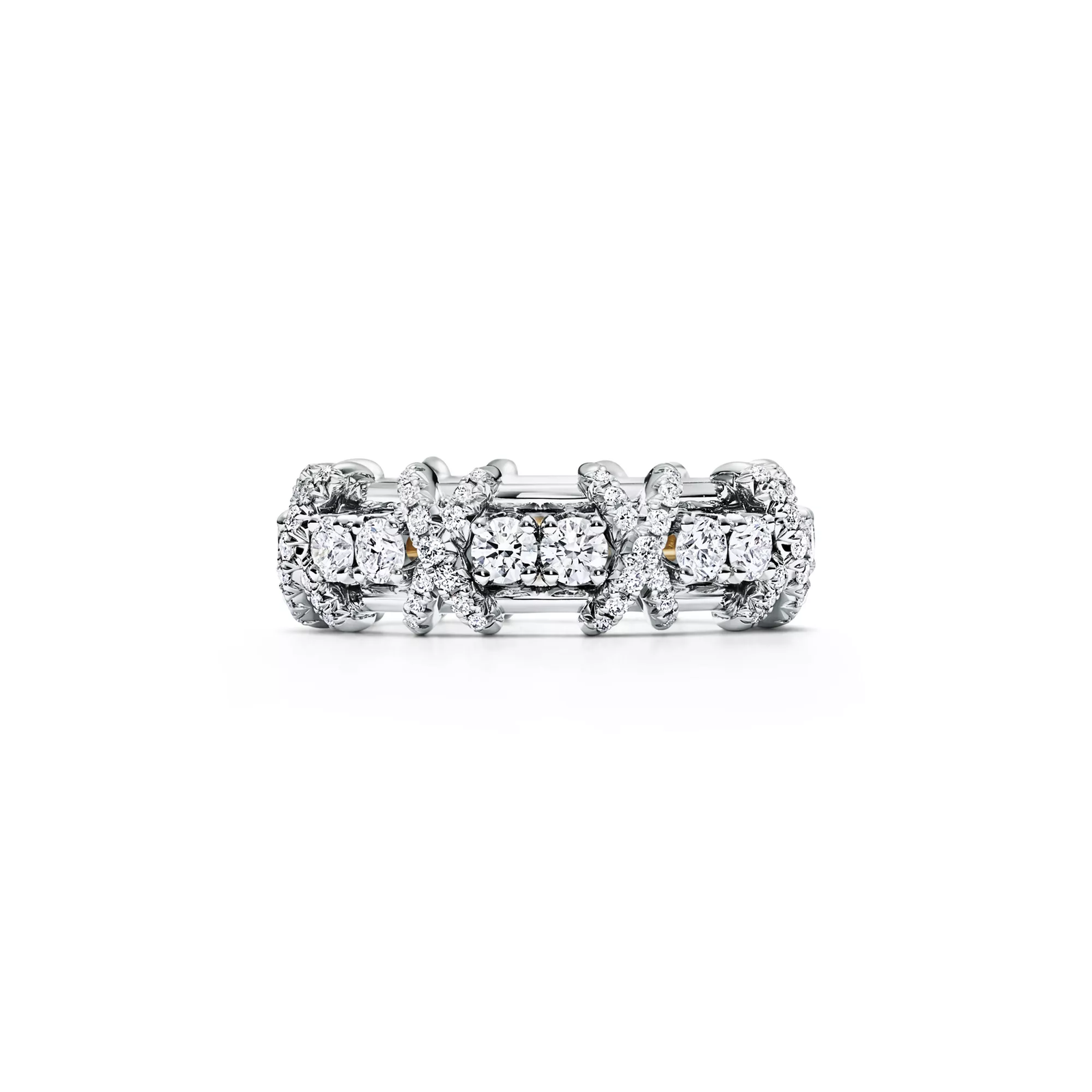 Ring in Platinum with Diamonds