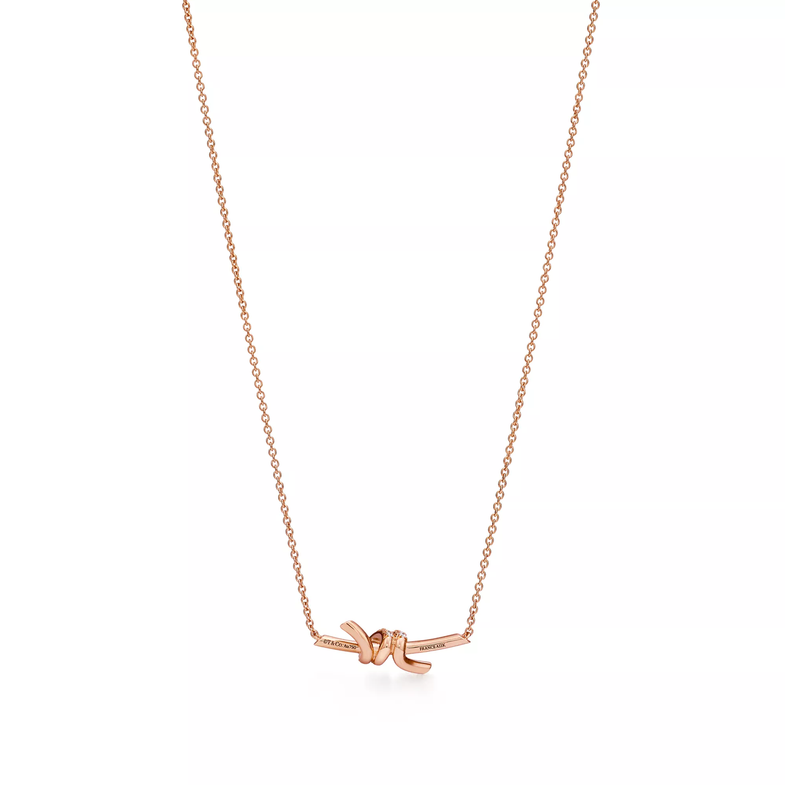 Small Pendant in Rose Gold with Diamonds