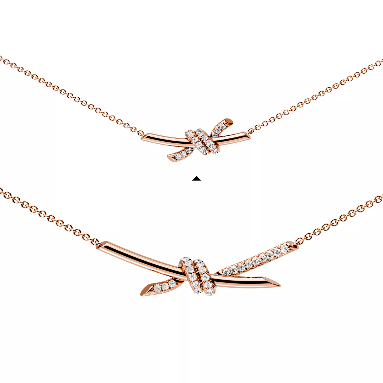 Small Pendant in Rose Gold with Diamonds