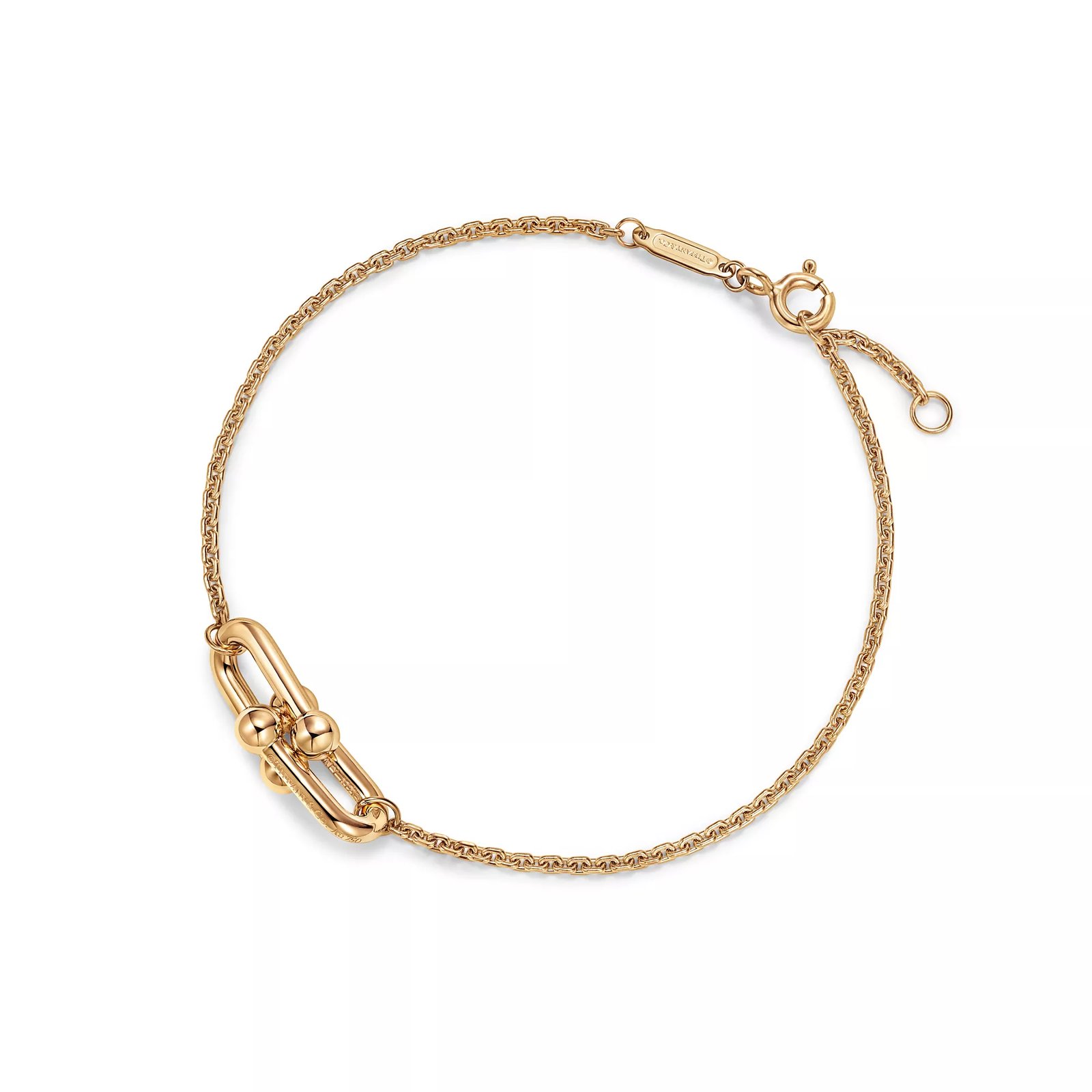 Double Link Bracelet in Yellow Gold