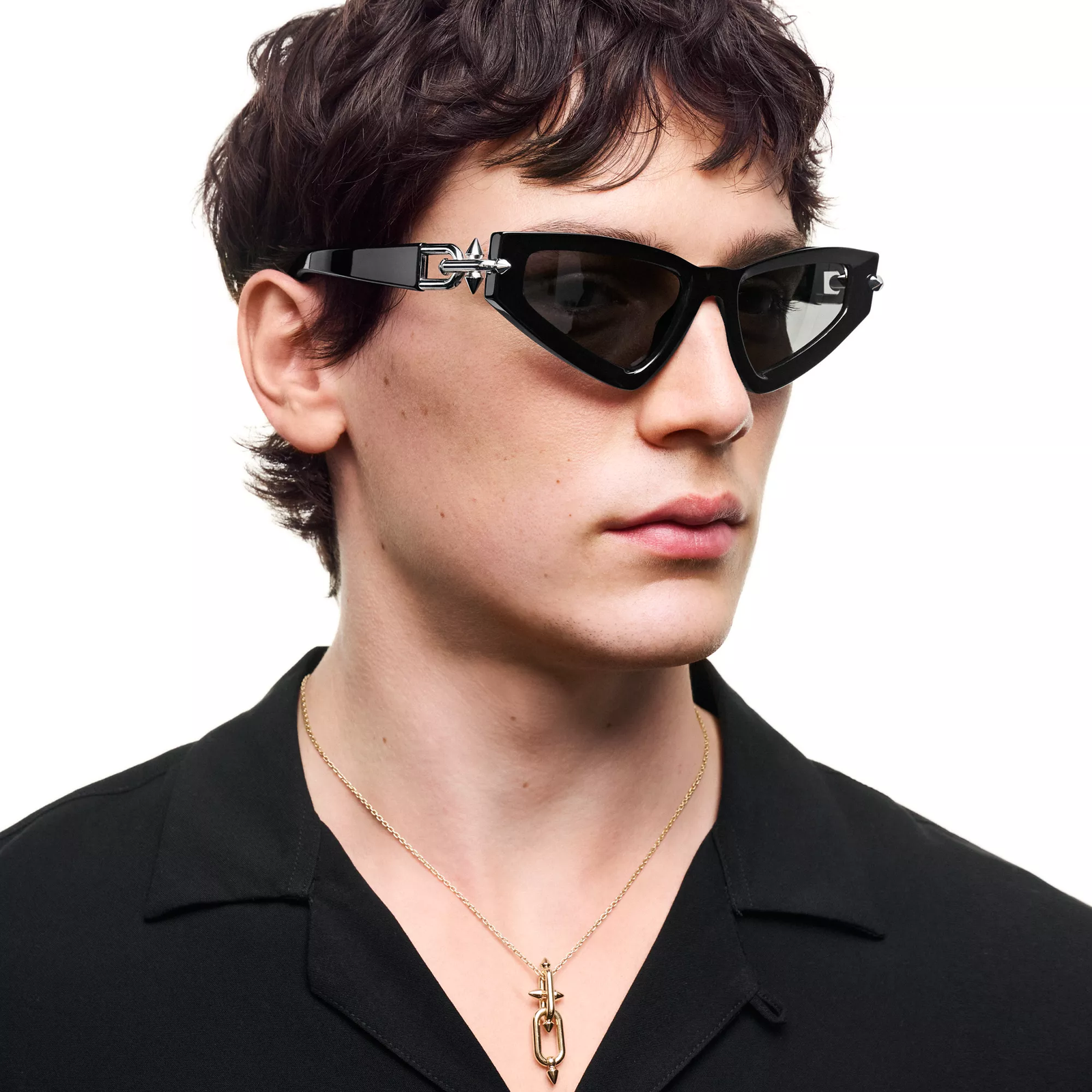 DOWNTOWN Sunglasses in Black Acetate