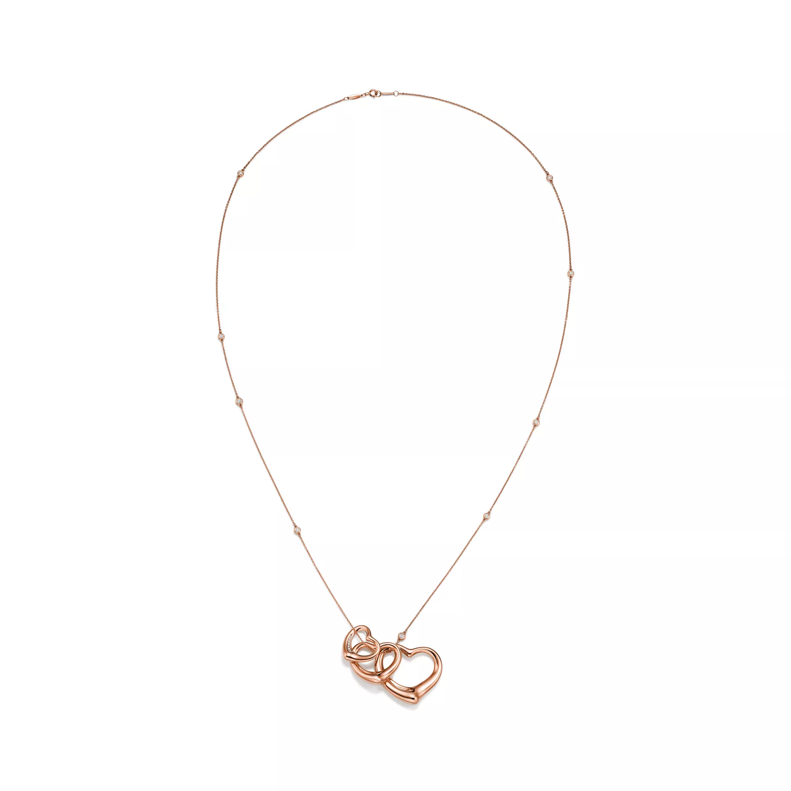Diamonds by the Yard Open Heart Pendant in Gold with Diamonds
