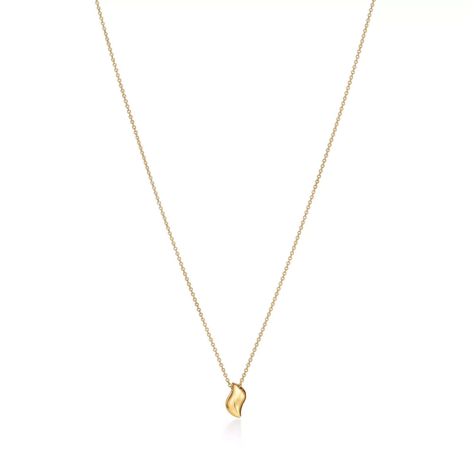 Mini Feather Pendant in Yellow Gold with Pave Diamonds